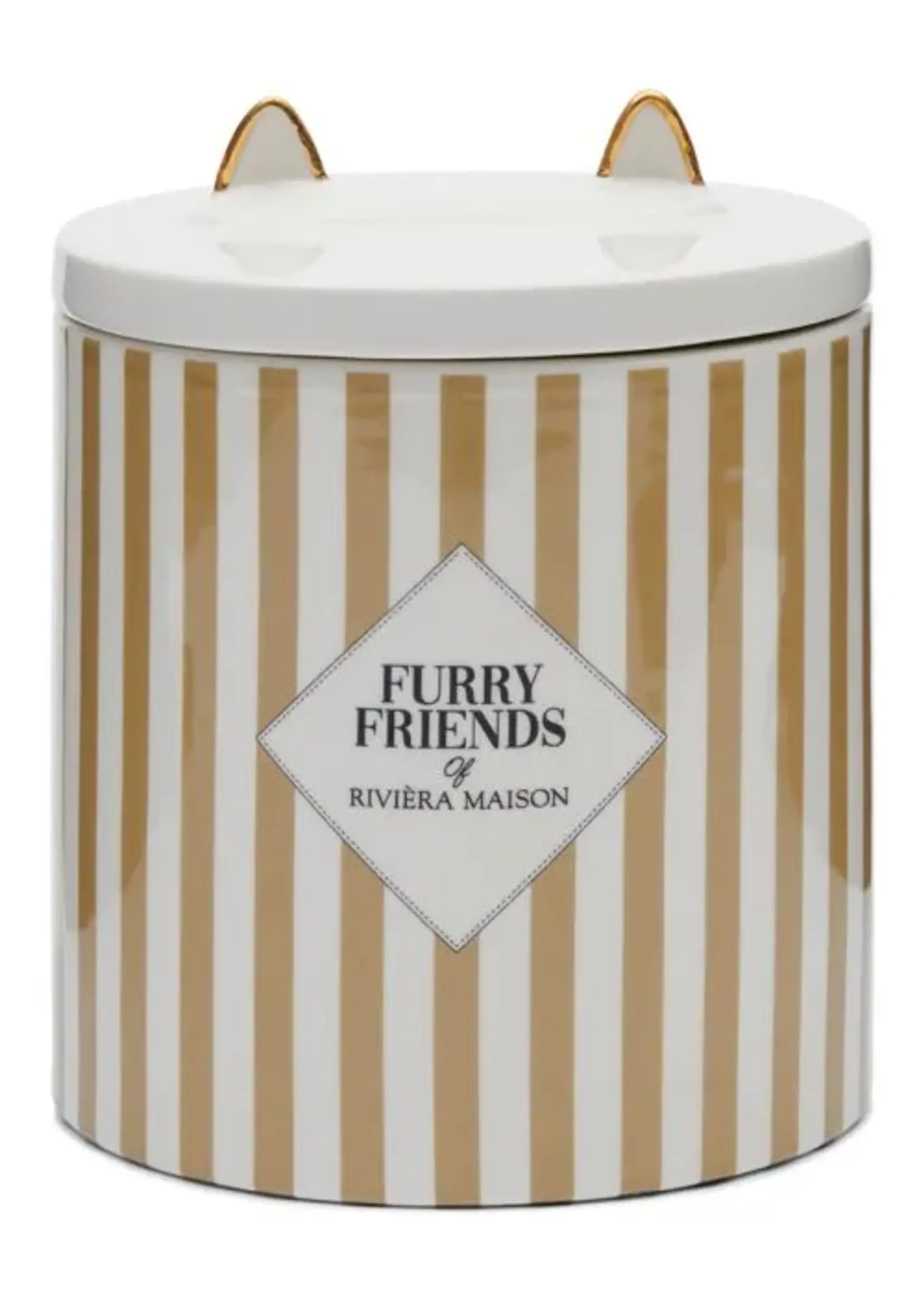 Furry Friends cat food storage jar