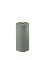 De Luxe Homeart Salvie green  LED Candle D: 7,5 * 15 cm