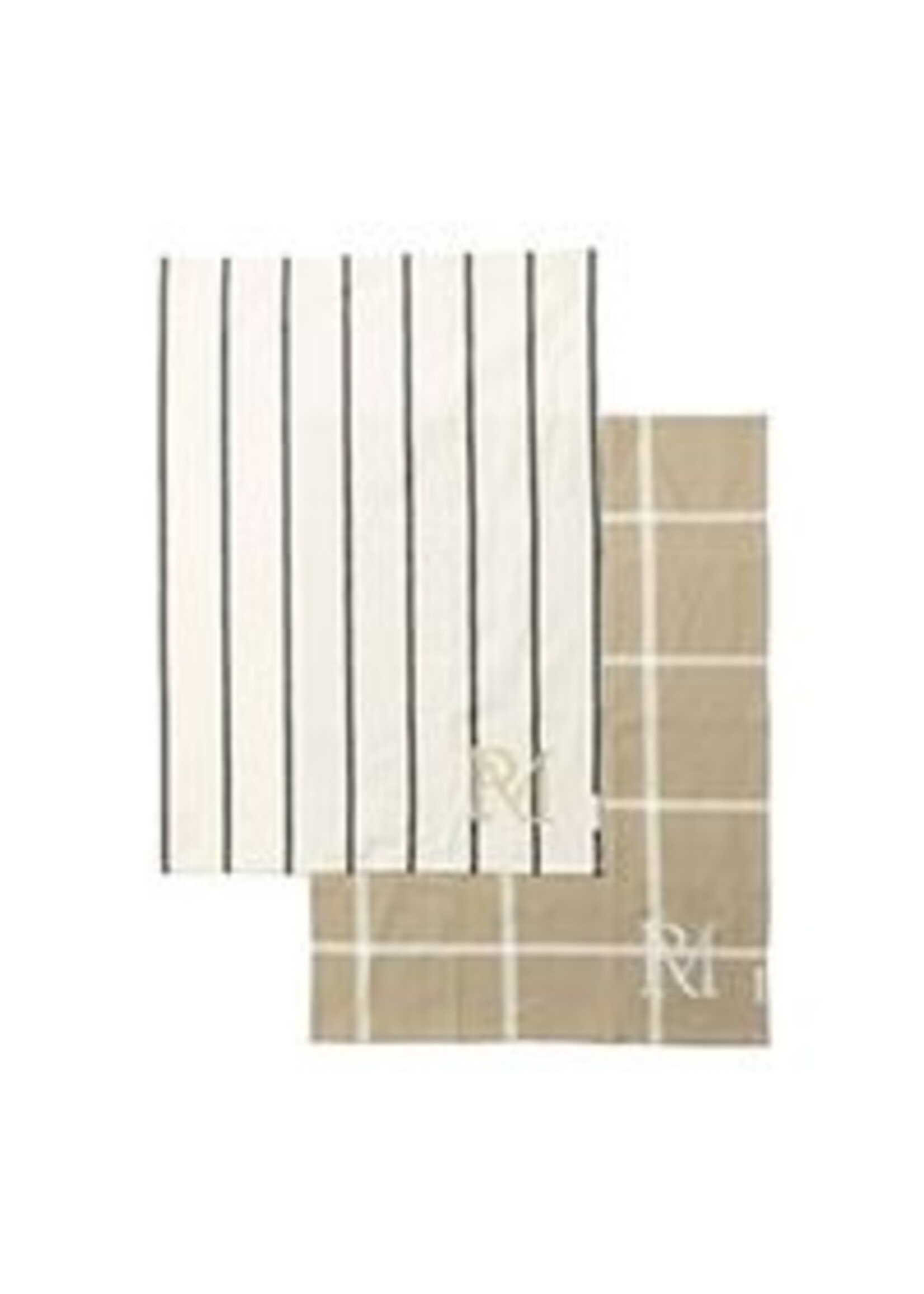 RM Stripes & Check Tea Towel 2 pcs