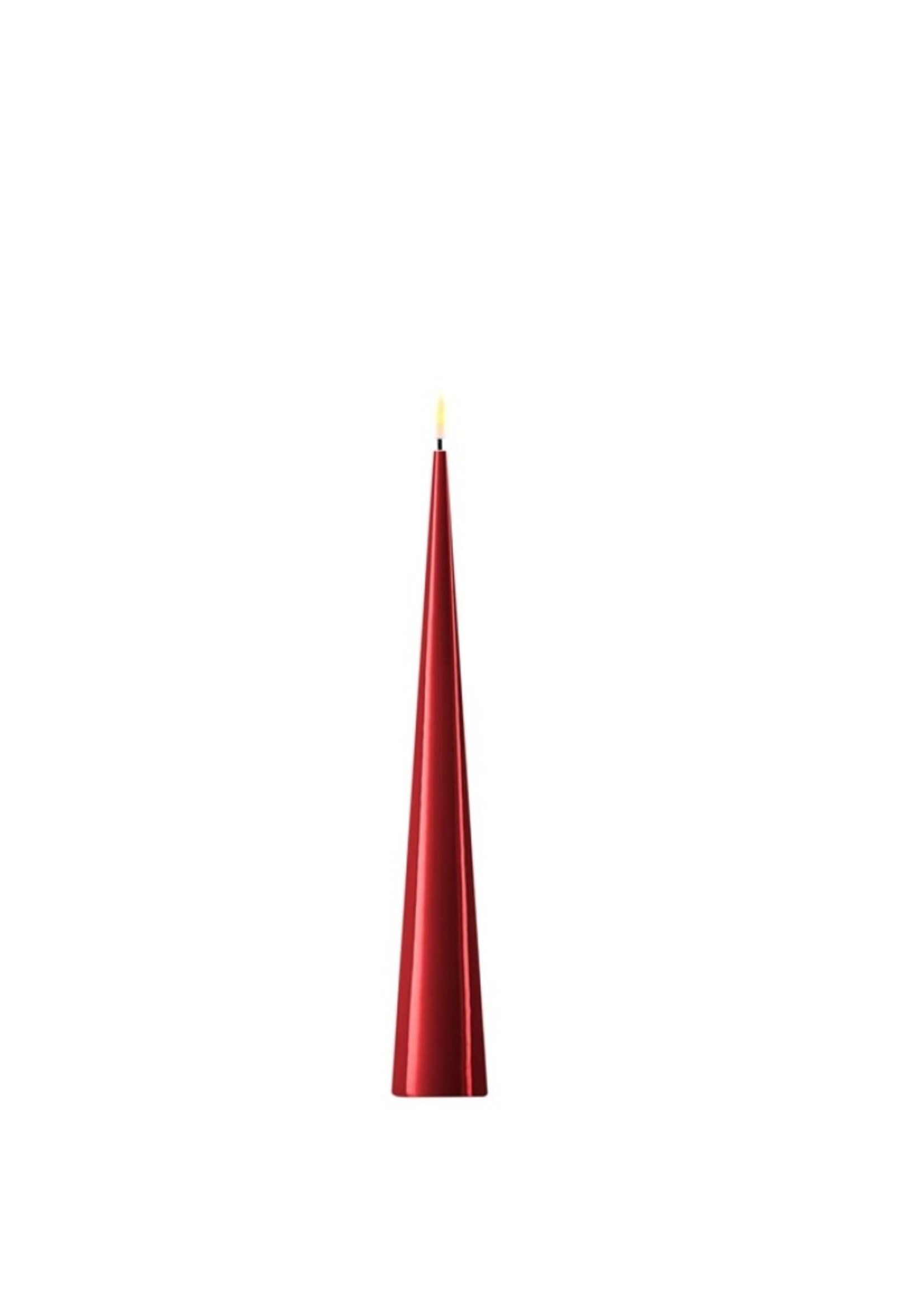 De Luxe Homeart Cone Candle Bourgogne 28 cm