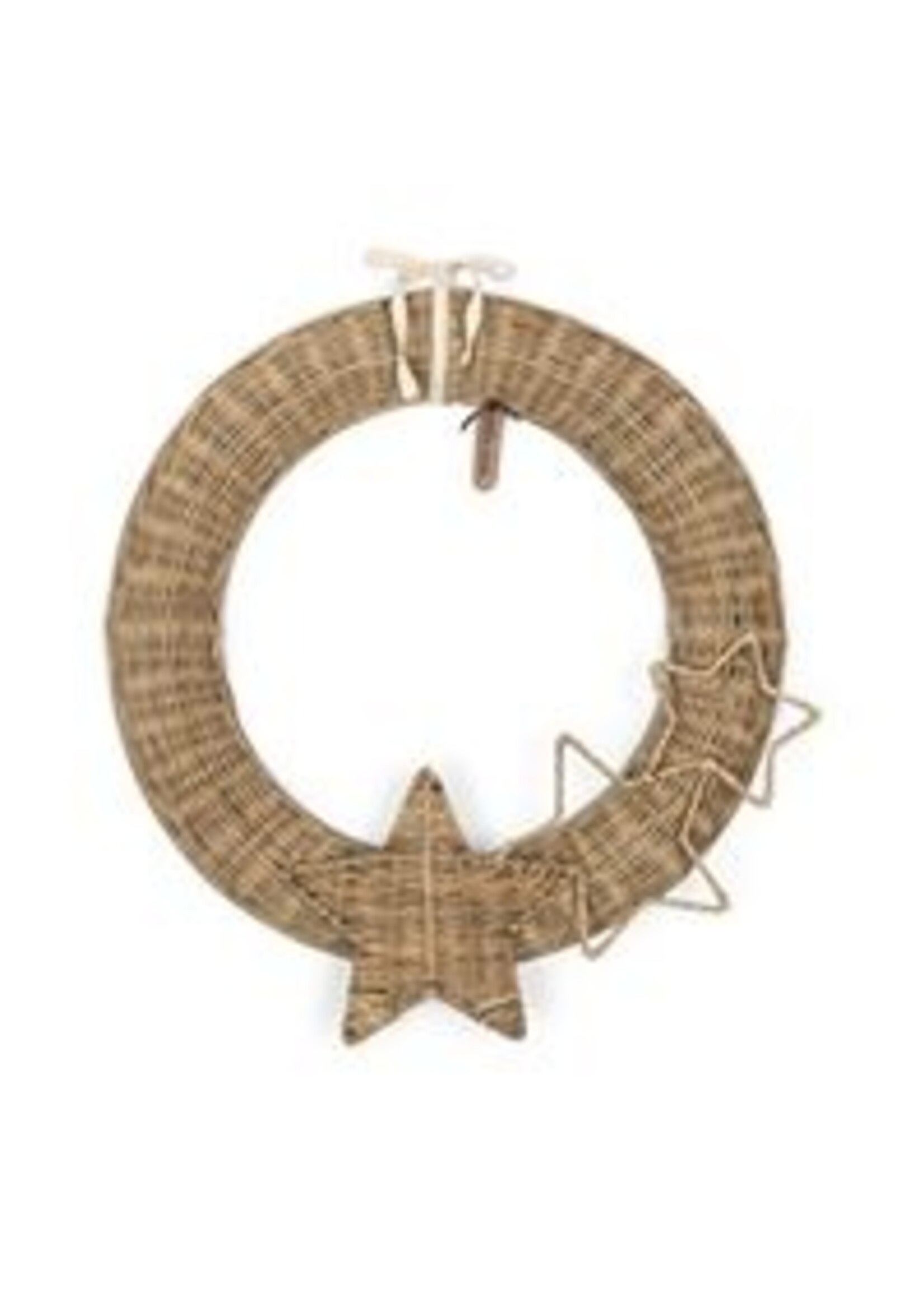 Rustic Rattan Falling Star Wreath