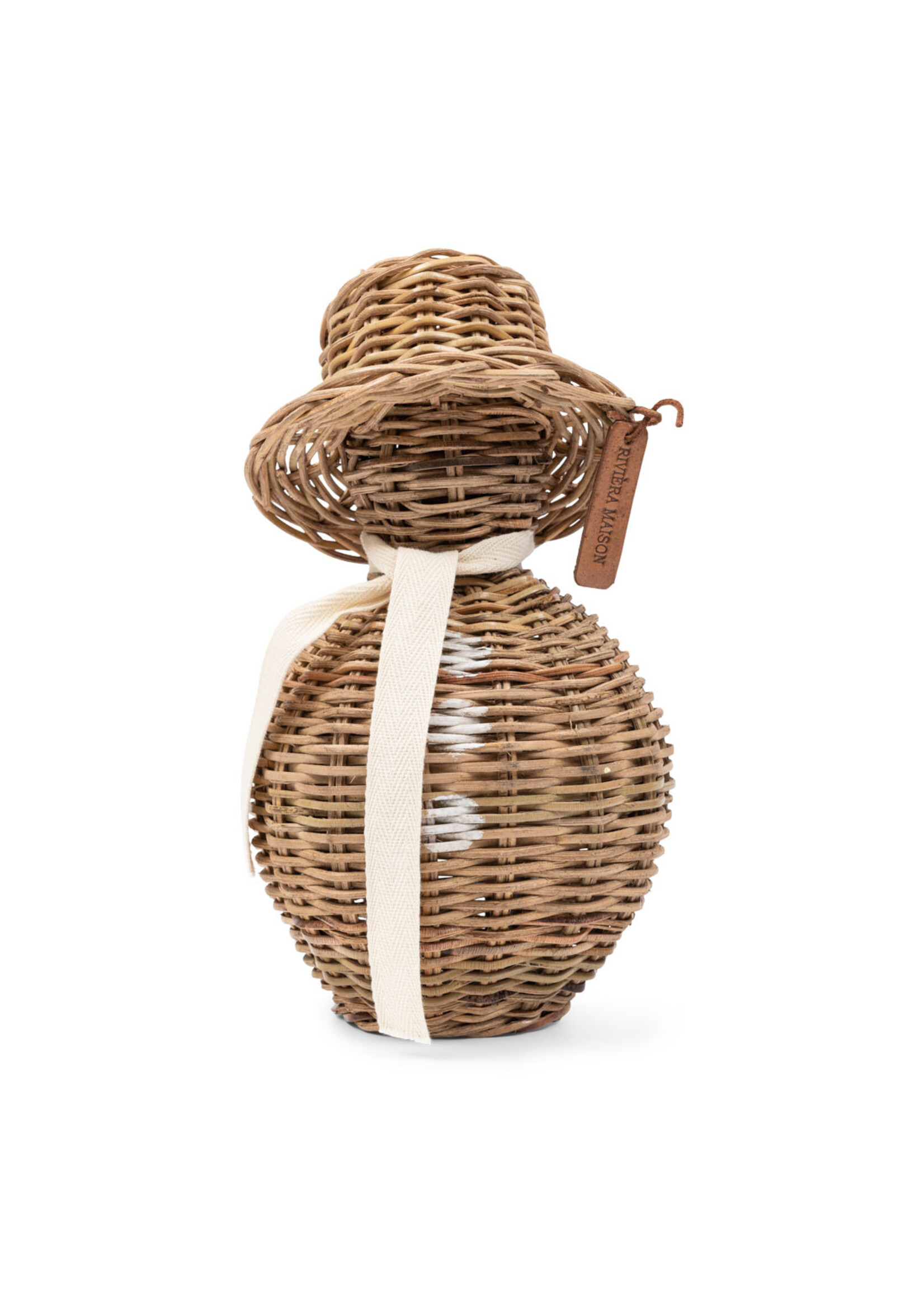 Rustic Rattan Snowman