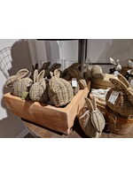 Rustic Rattan Easter Bunny Statue