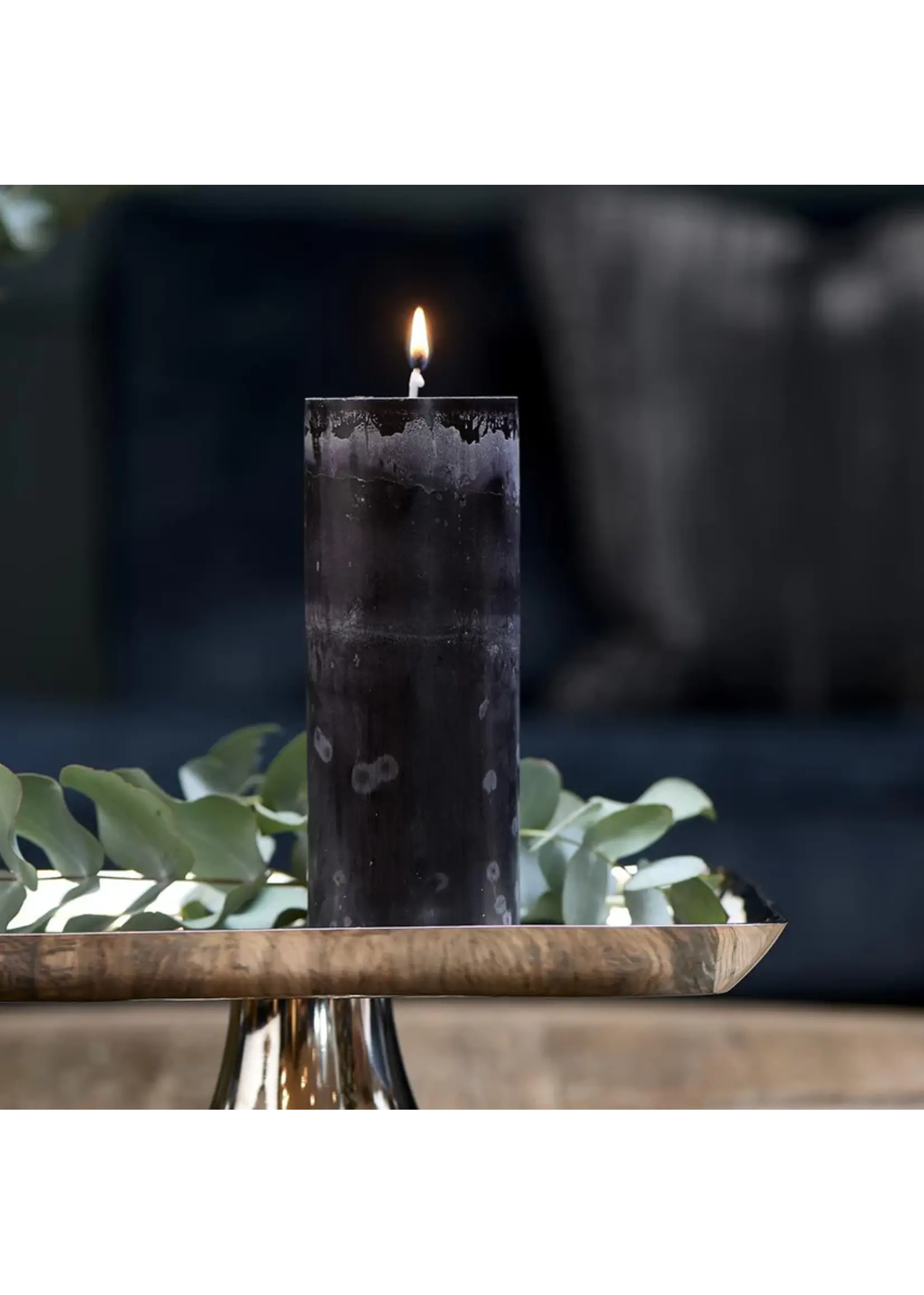 Pillar candle ECO Black 7x18 Riviera Maison
