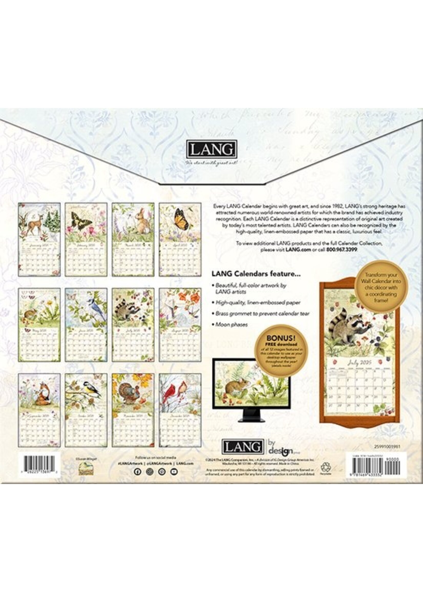 Lang Field guide Calendar 2026