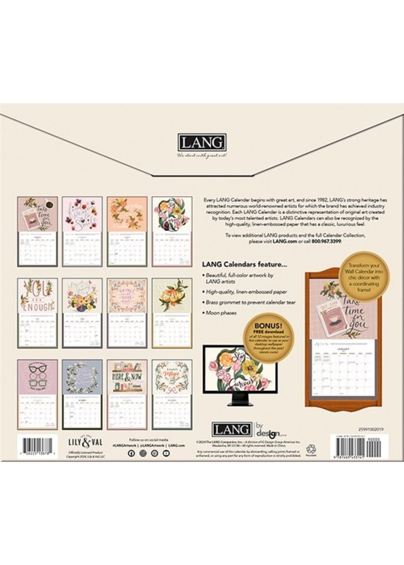 Lang Be gentle with yourself Calendar 2025