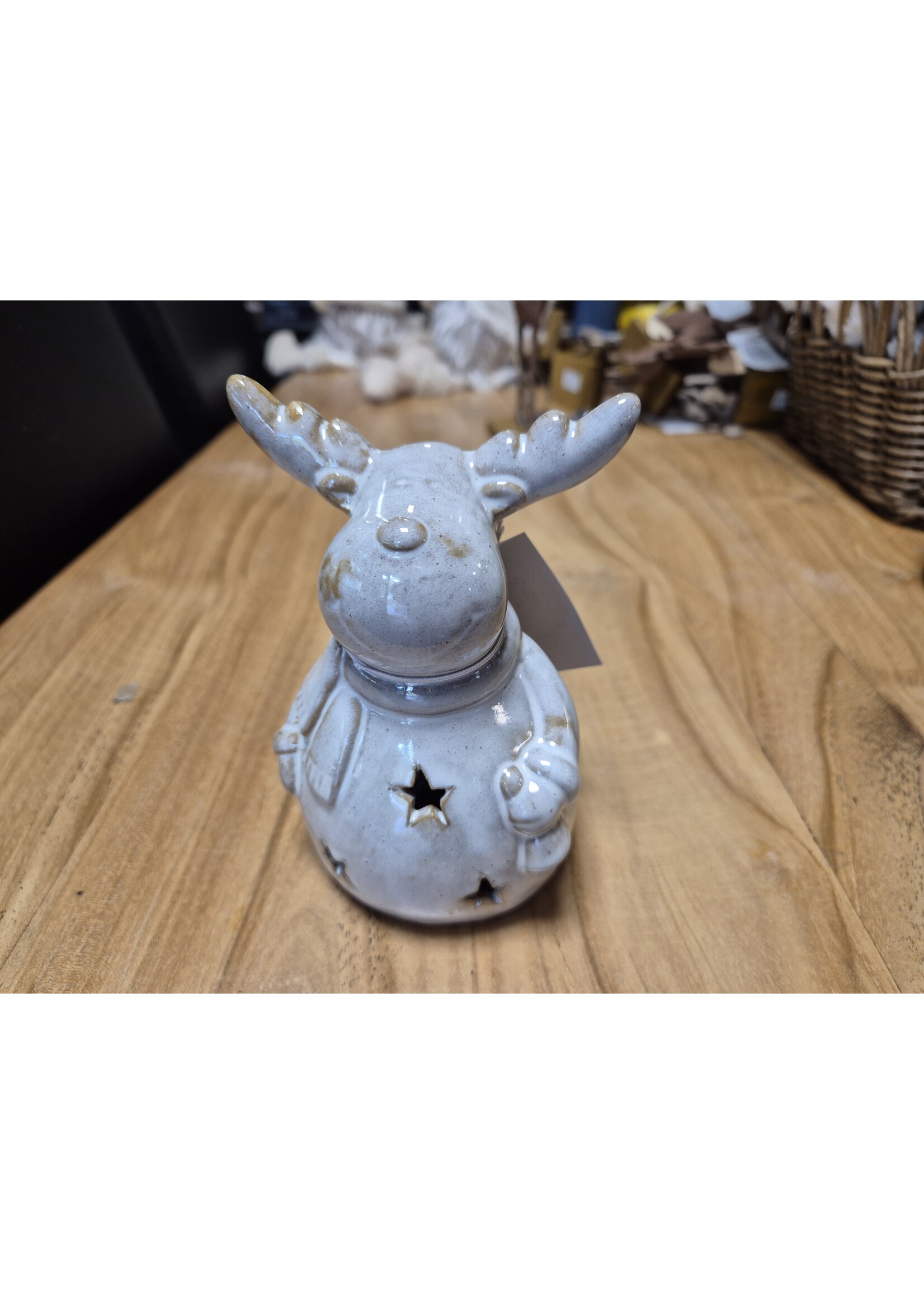 Figuur Hert, Led, H 13 cm, Steengoed