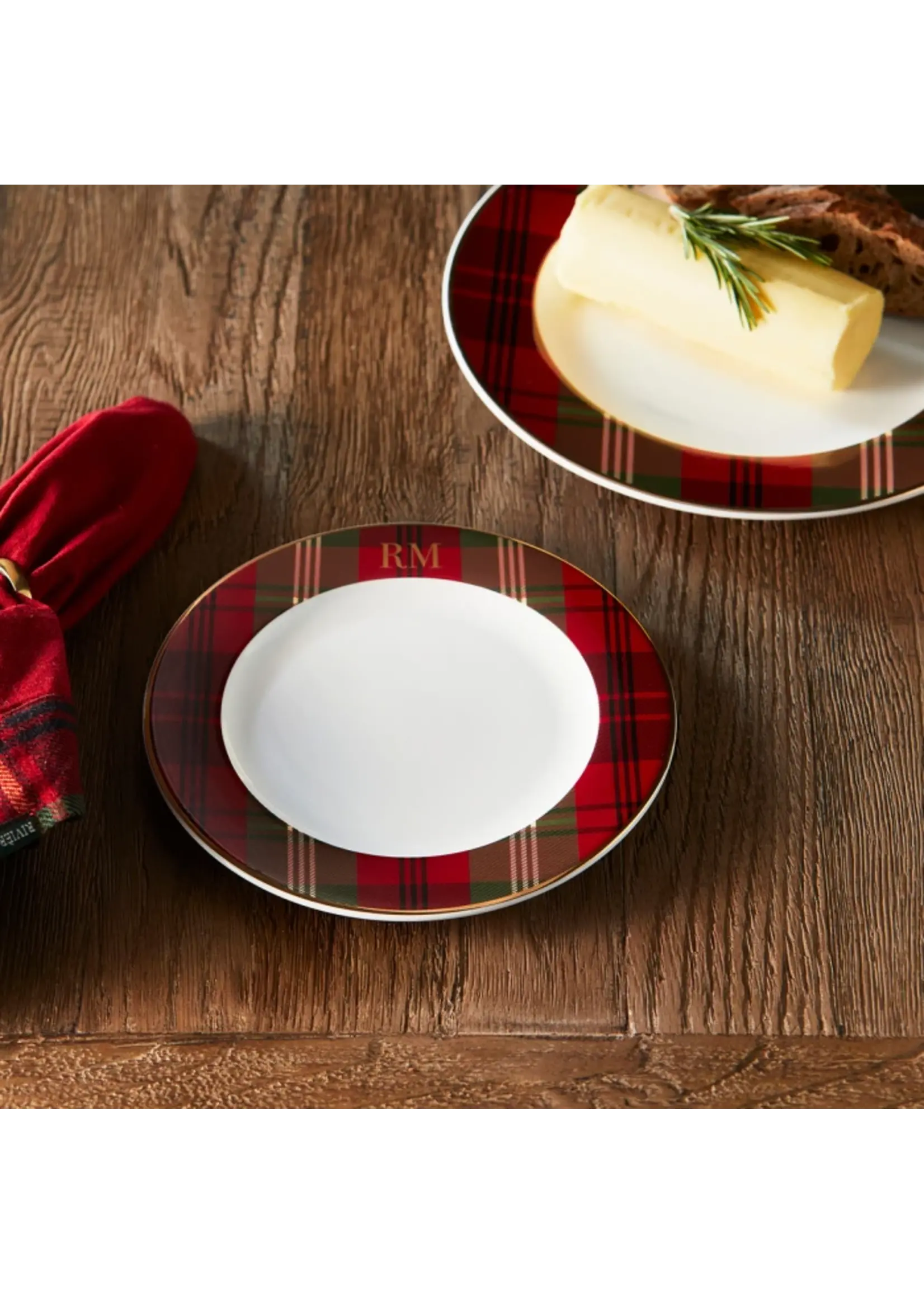 Riviera Maison RM Classic Tartan Breakfast Plate