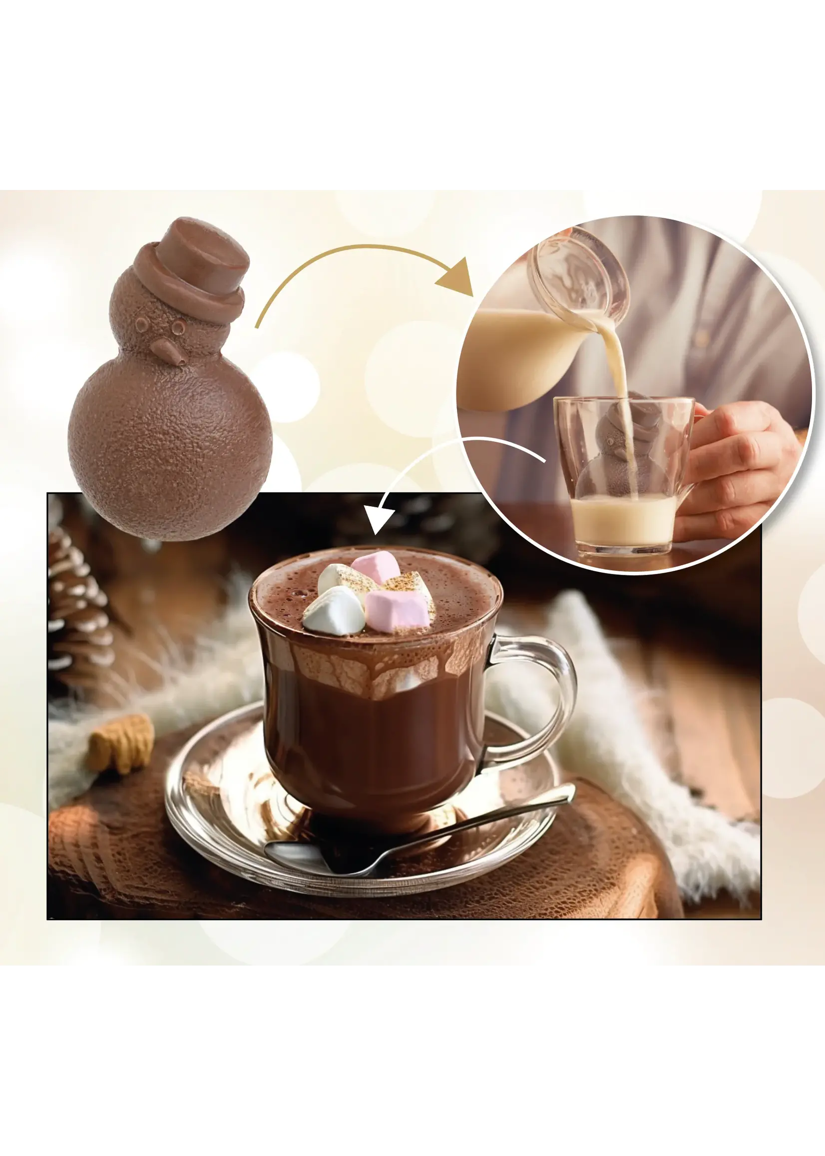 Hello Winter Chocobomb Sneeuwpop met Marshmallows