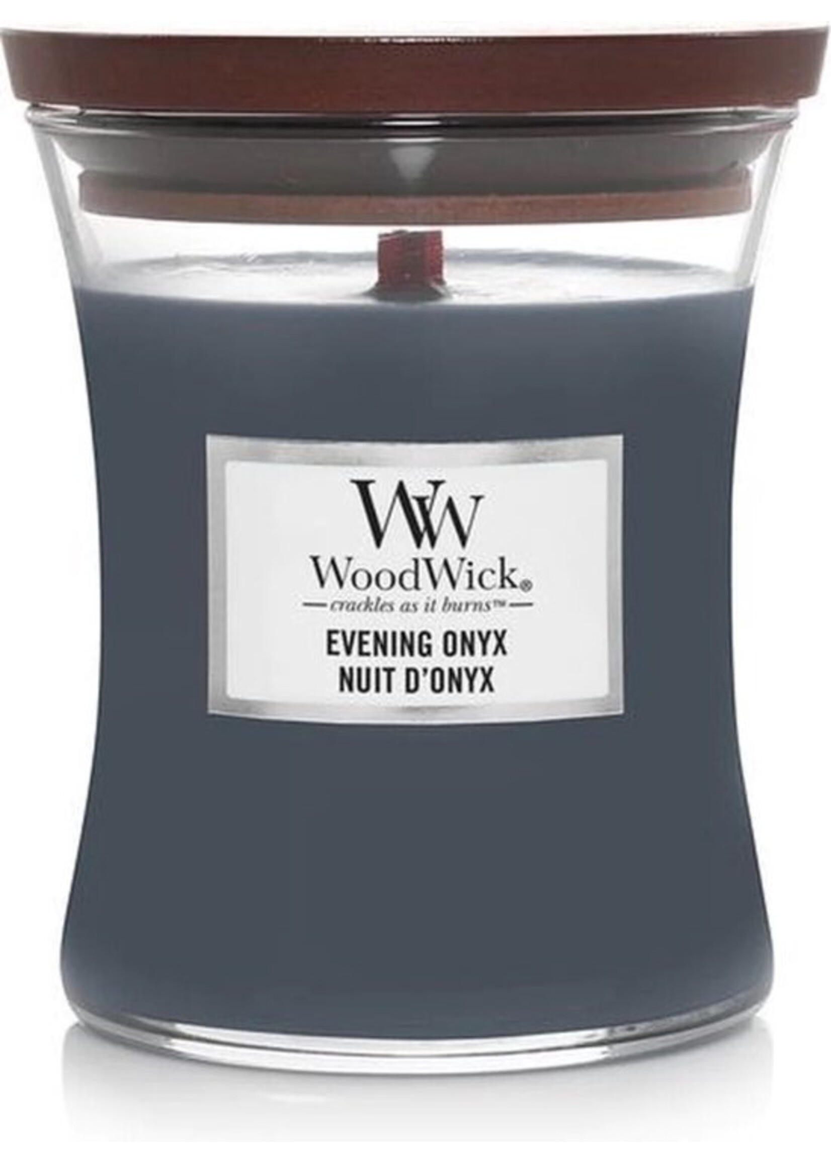 Woodwick Wood Wick Evening Onyx Medium Candle