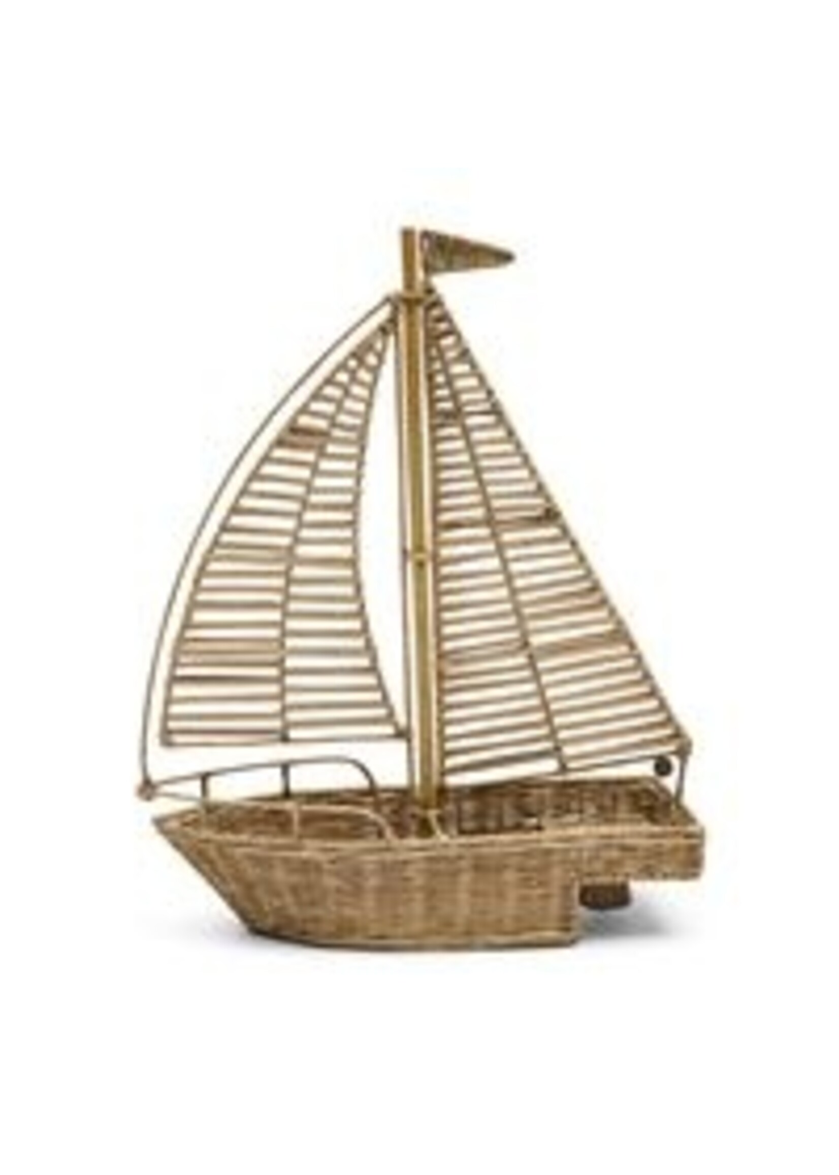 Riviera Maison Rustic Rattan Sailboat Decoration