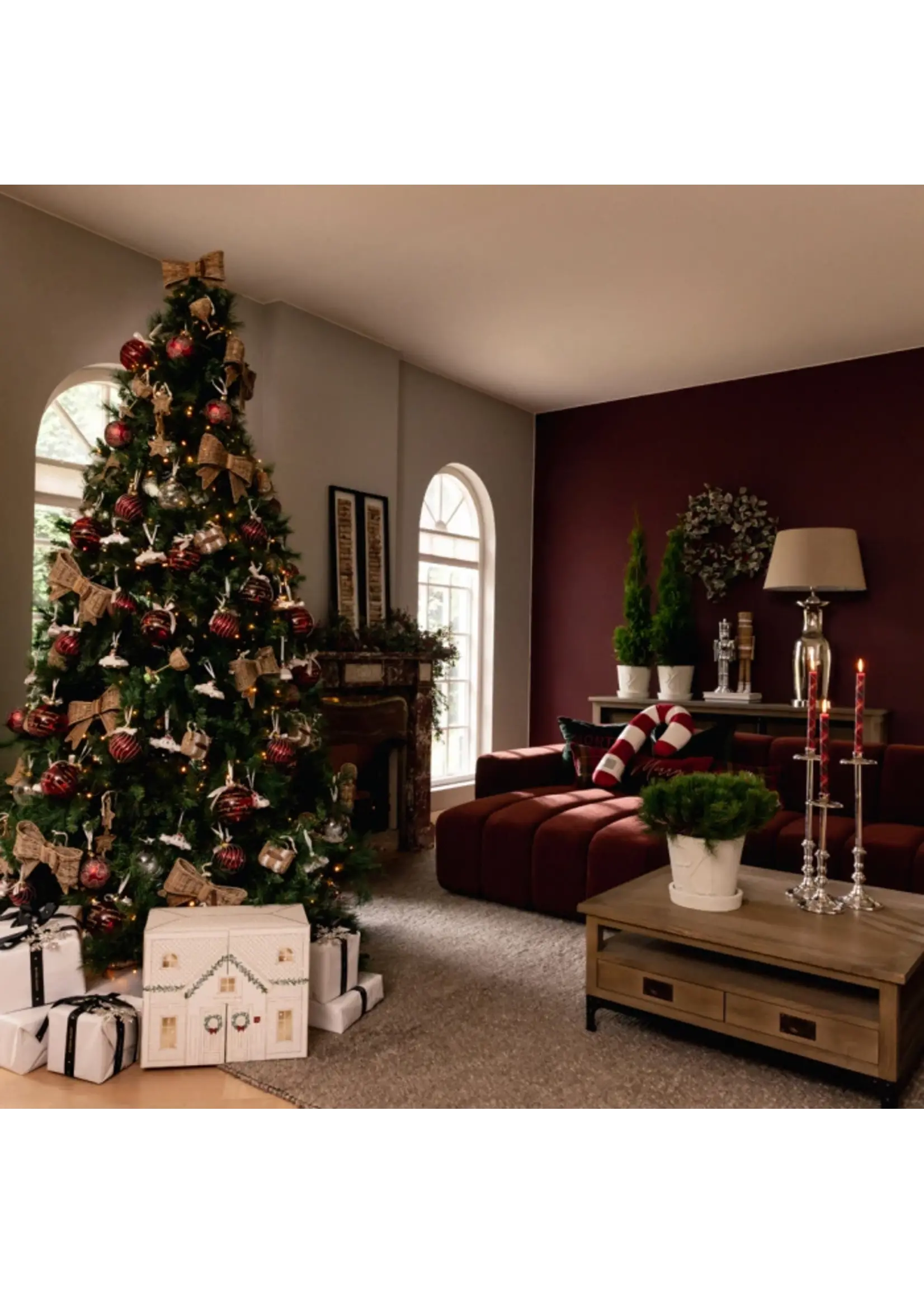 Riviera Maison Glamorous Floral Ornament red Dia10 Riviera Maison