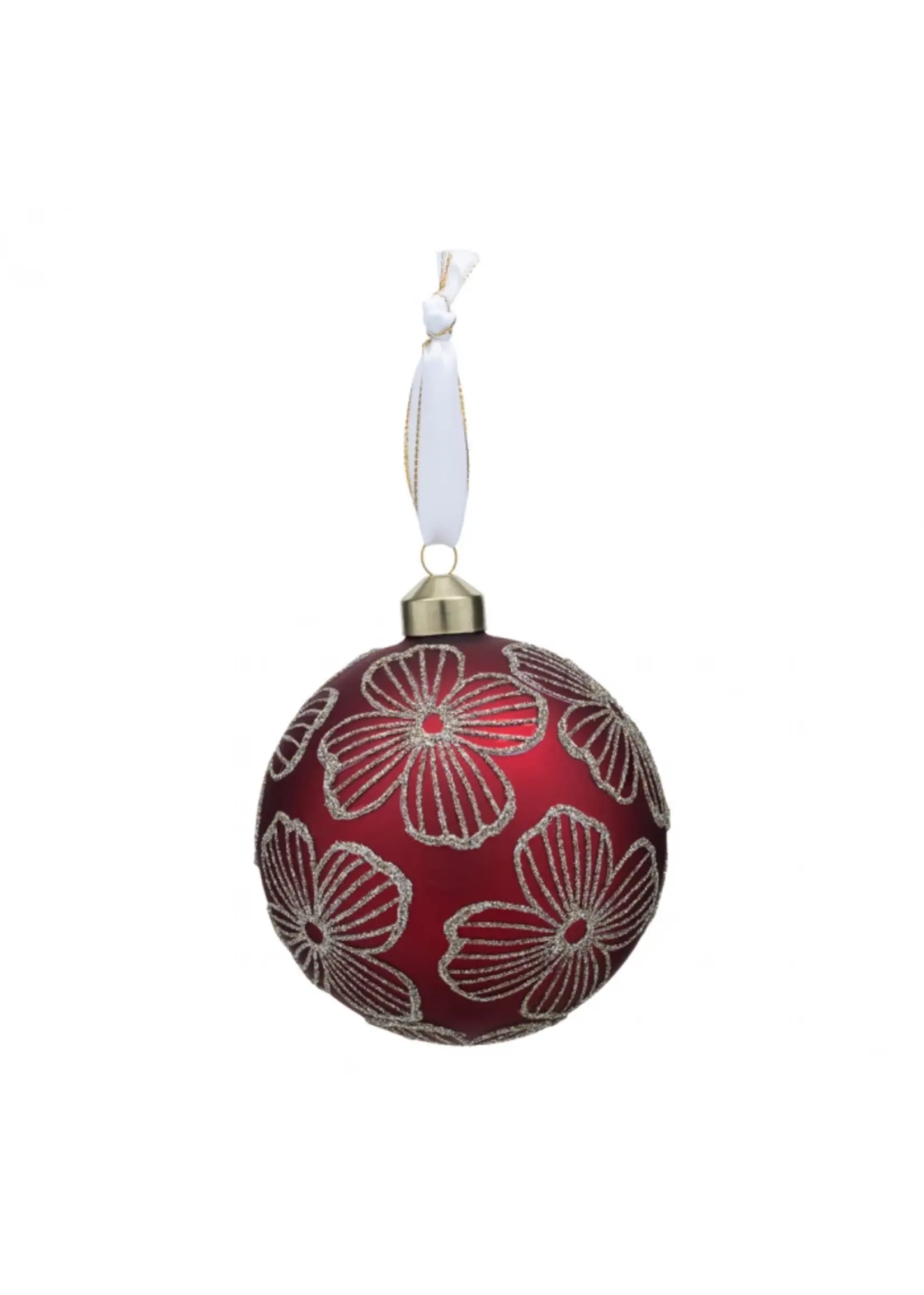 Riviera Maison Glamorous Floral Ornament red Dia10 Riviera Maison