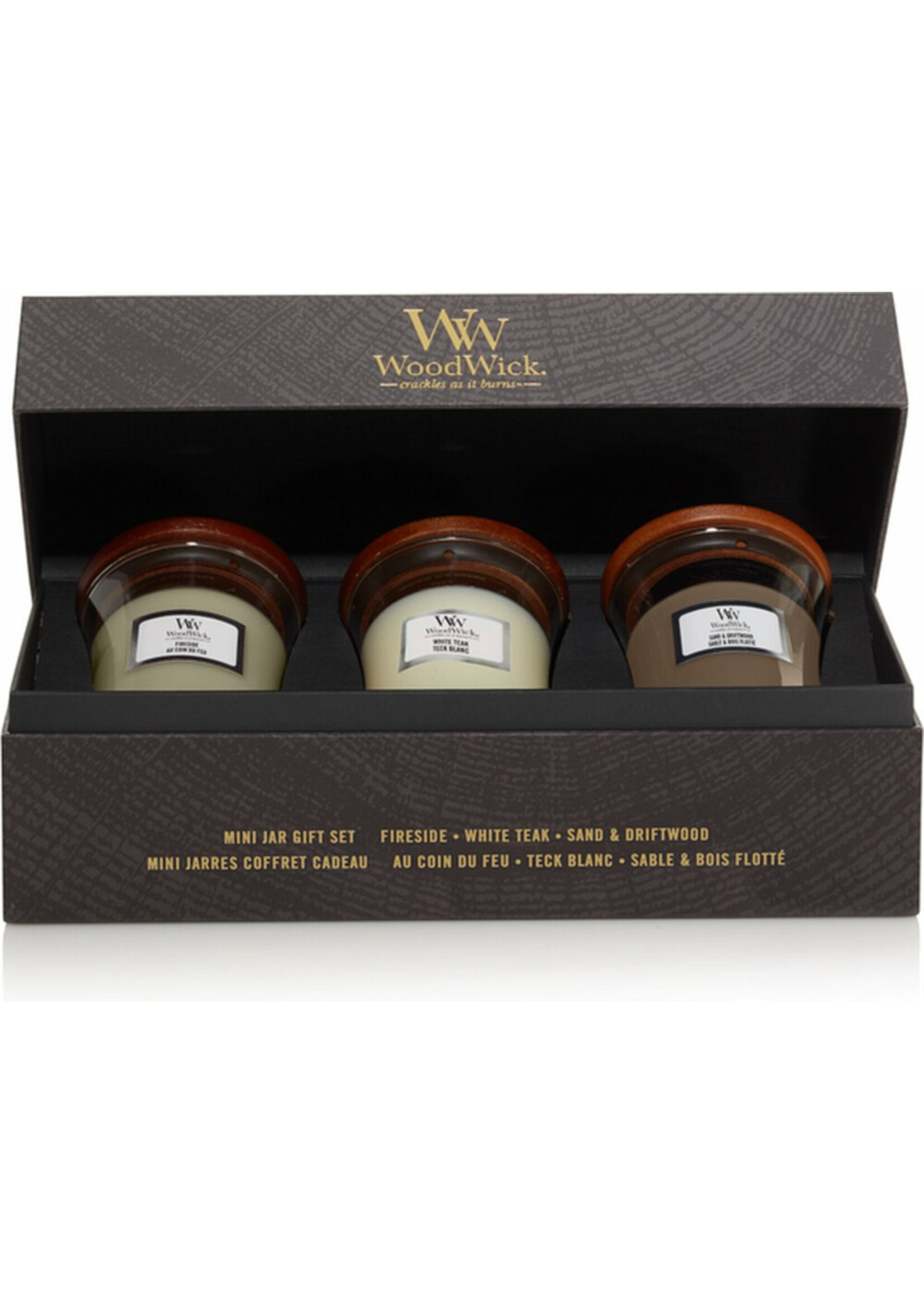 Woodwick WoodWick Deluxe Gift Set 3 Mini Candle Woody