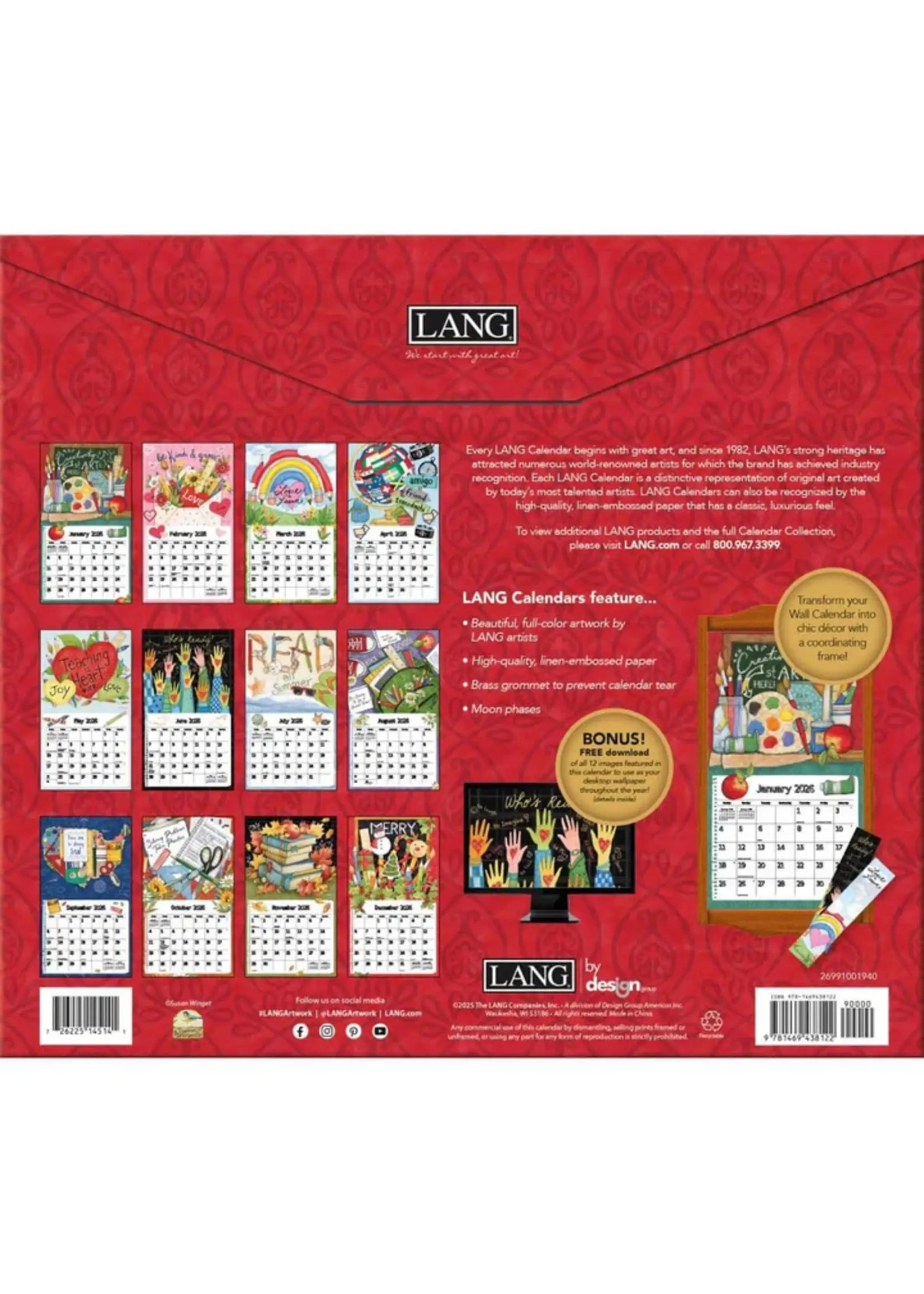 Lang Schoolhouse Lang Calender 2026