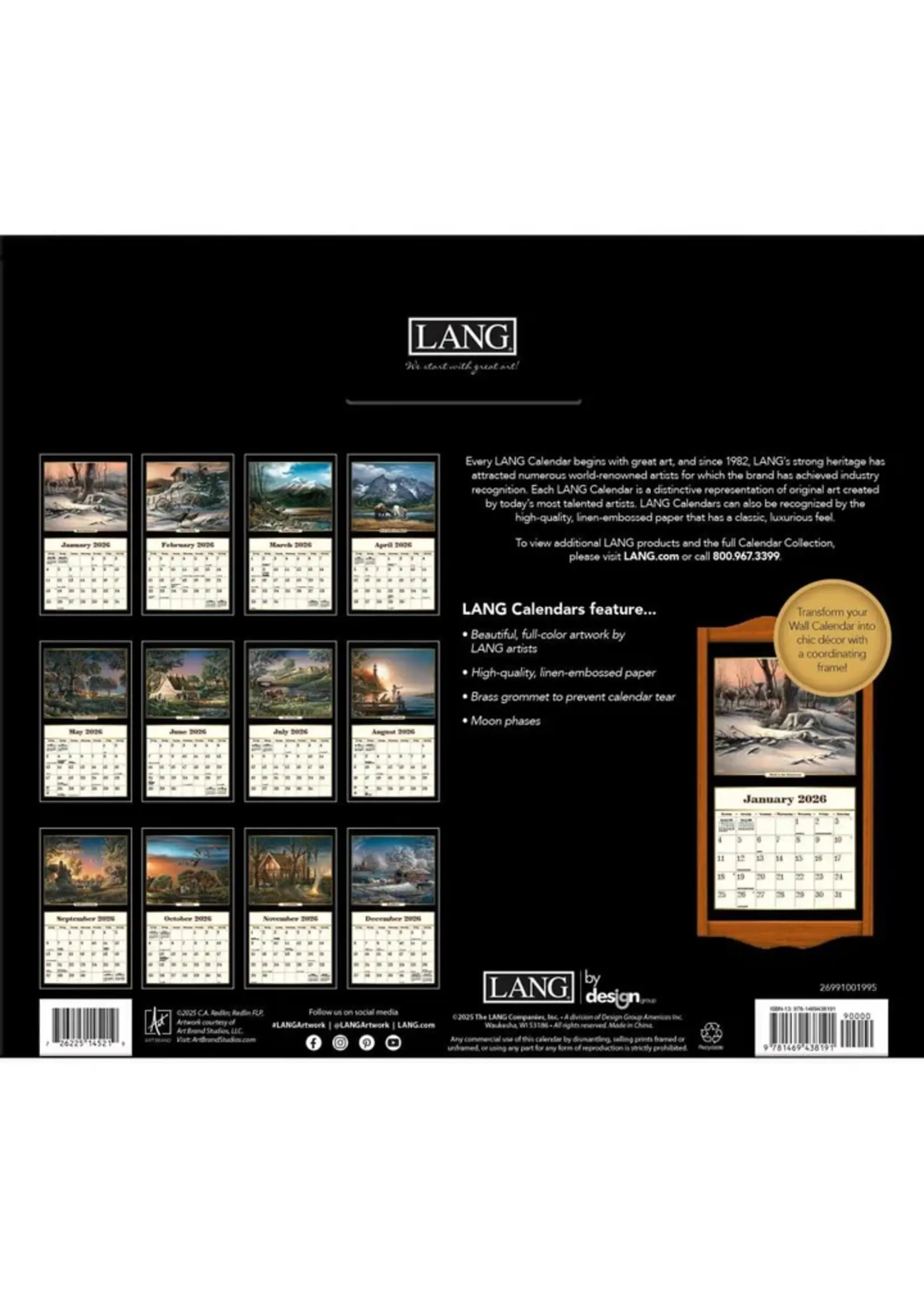 Terry Redlin Lang Calendar 2026