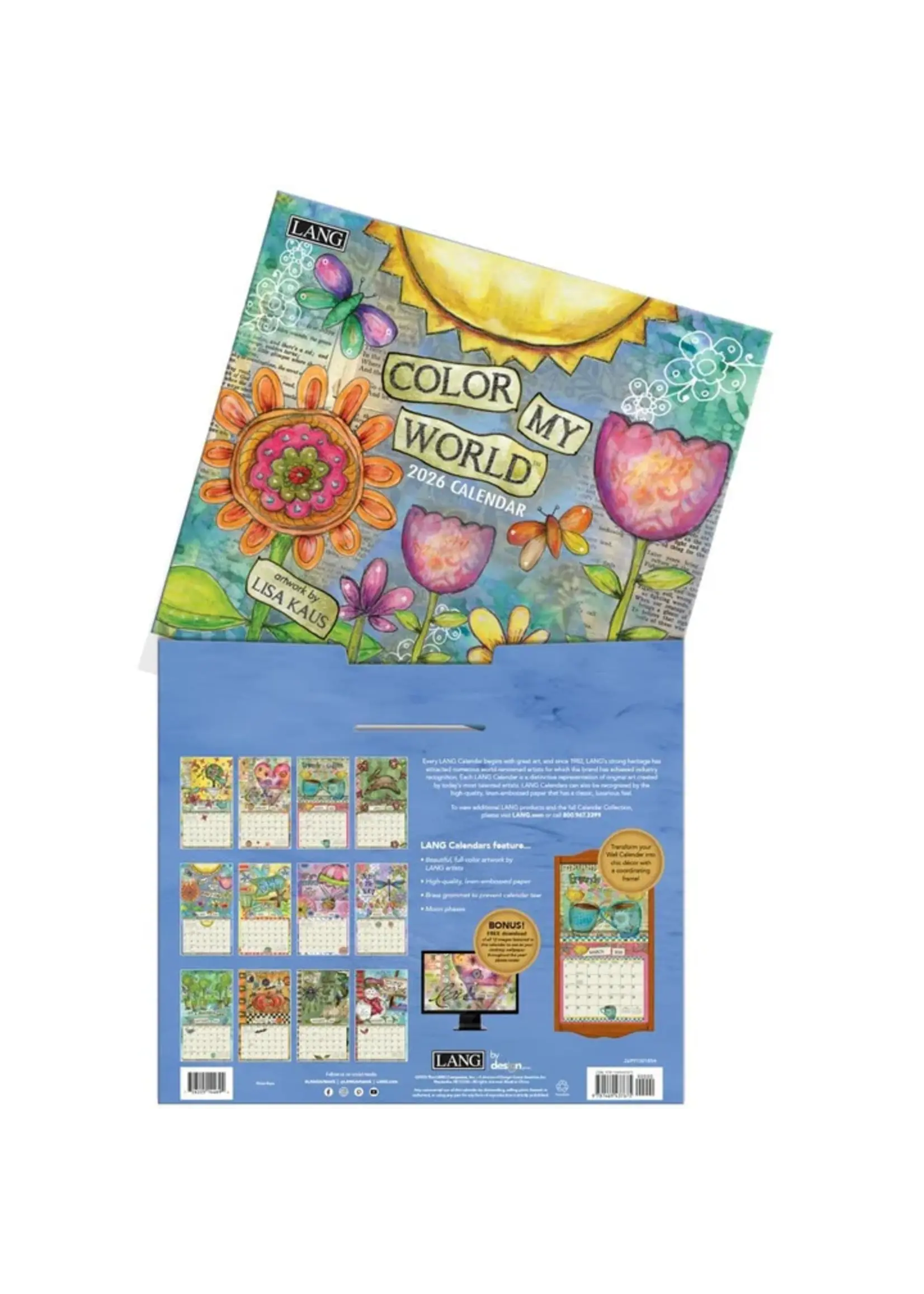 Color my World Lang  Calendar 2026