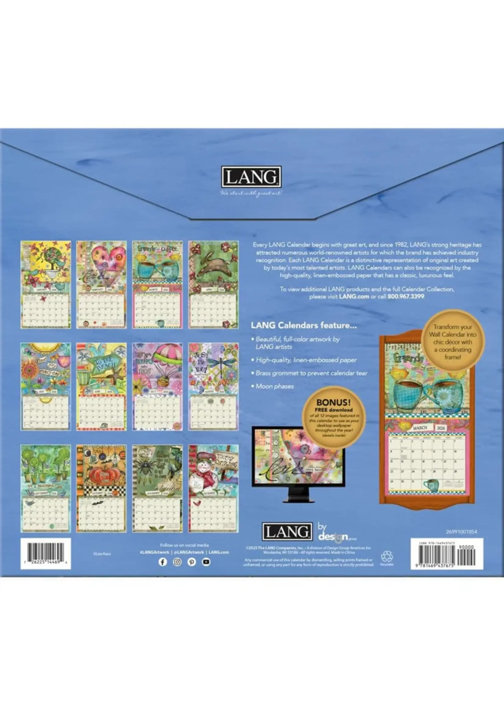 Color my World Lang  Calendar 2026