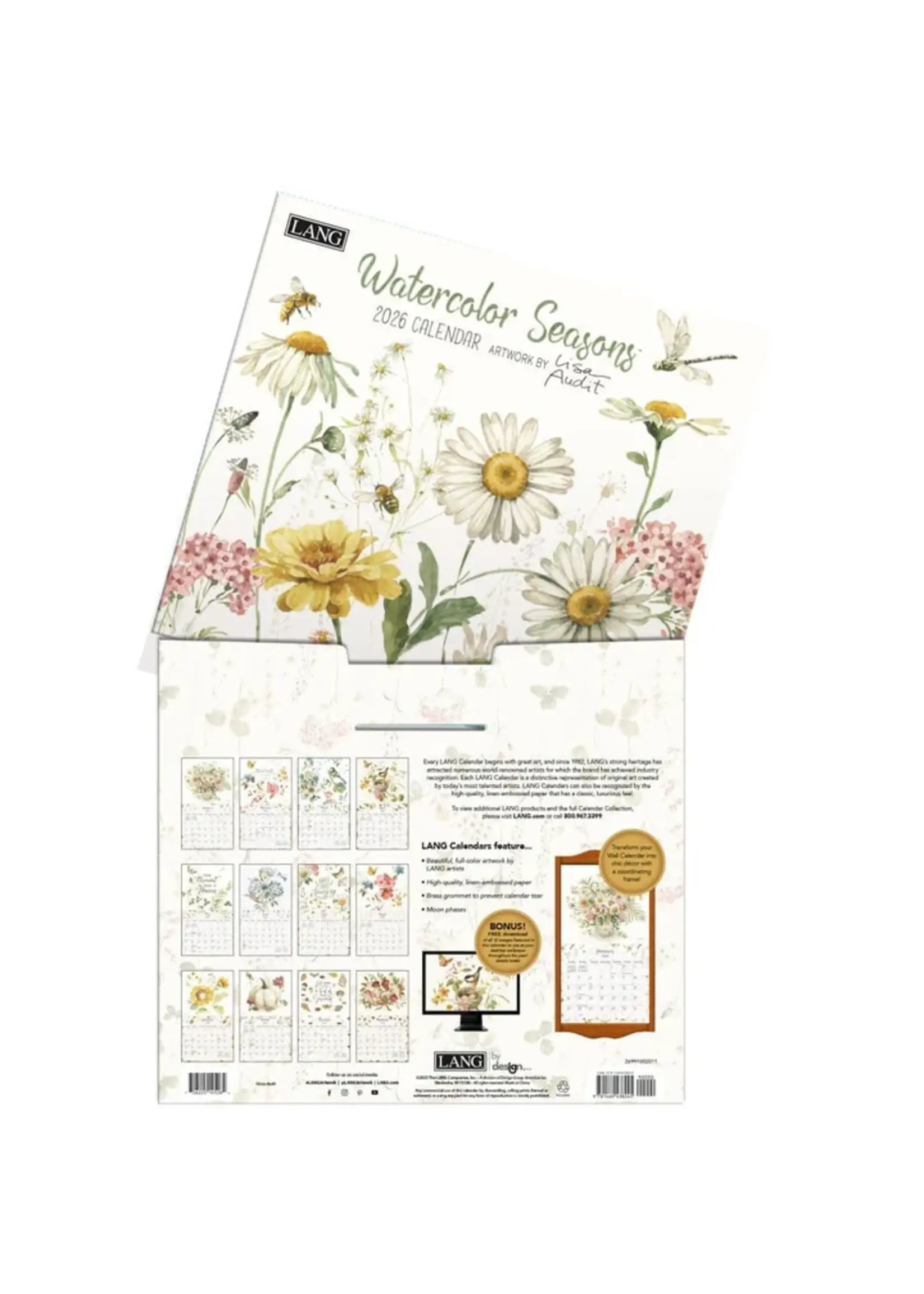 Lang Watercolor Seasons Lang Calendar 2026