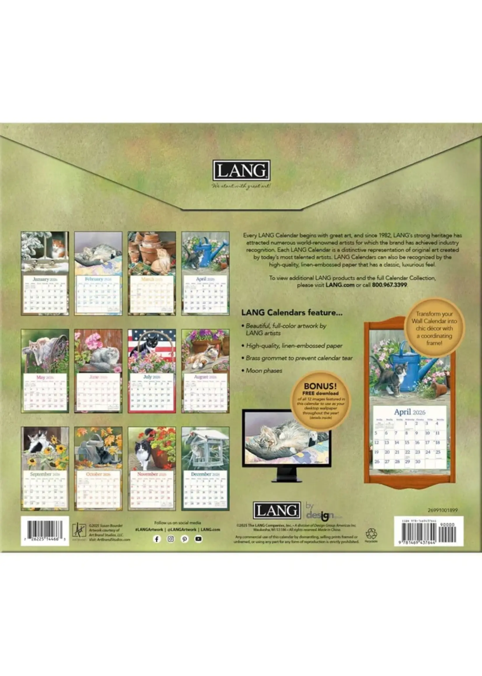 Lang Cats in the country Lang Calendar 2026