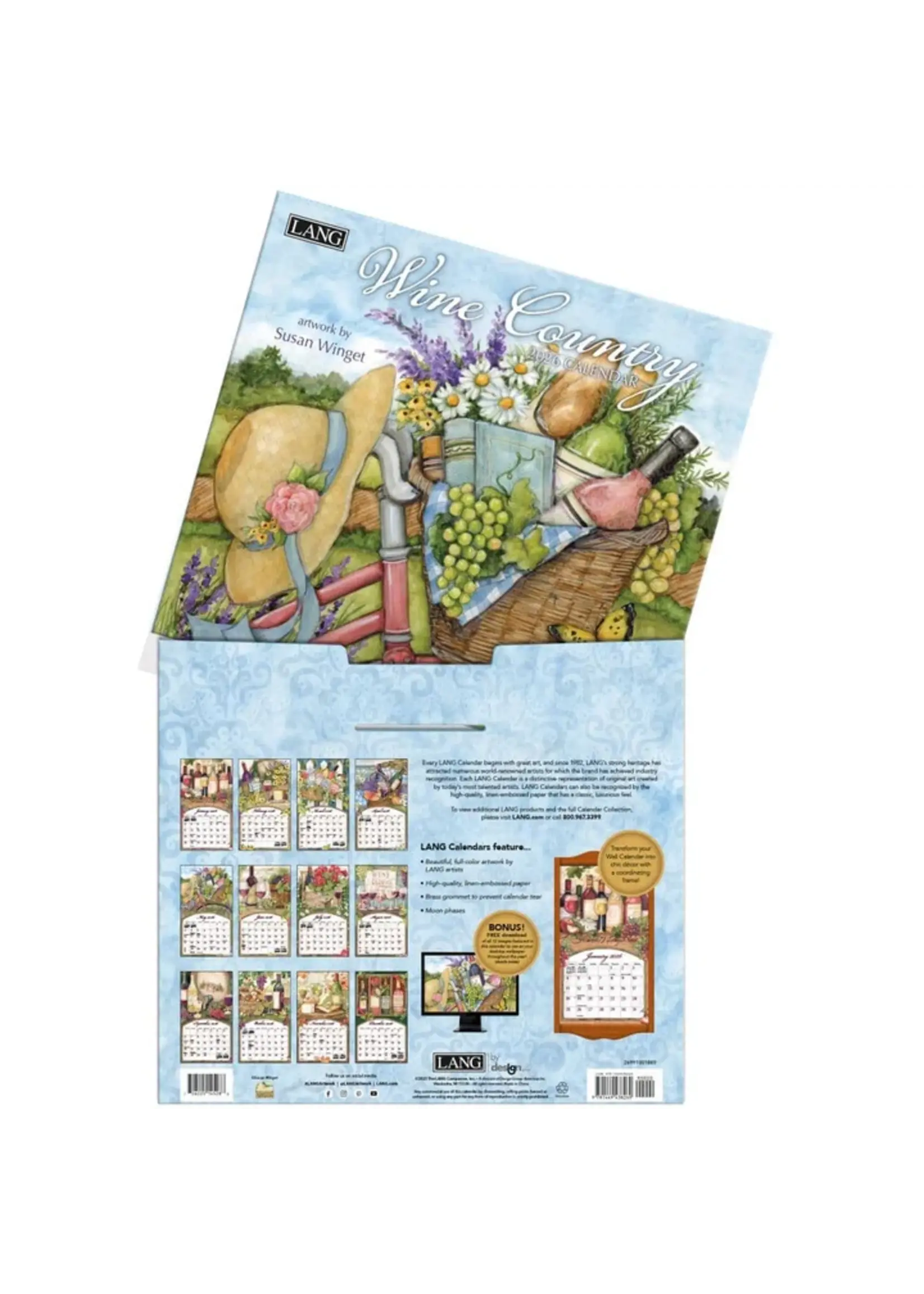 Lang Wine Country Lang Calender 2026
