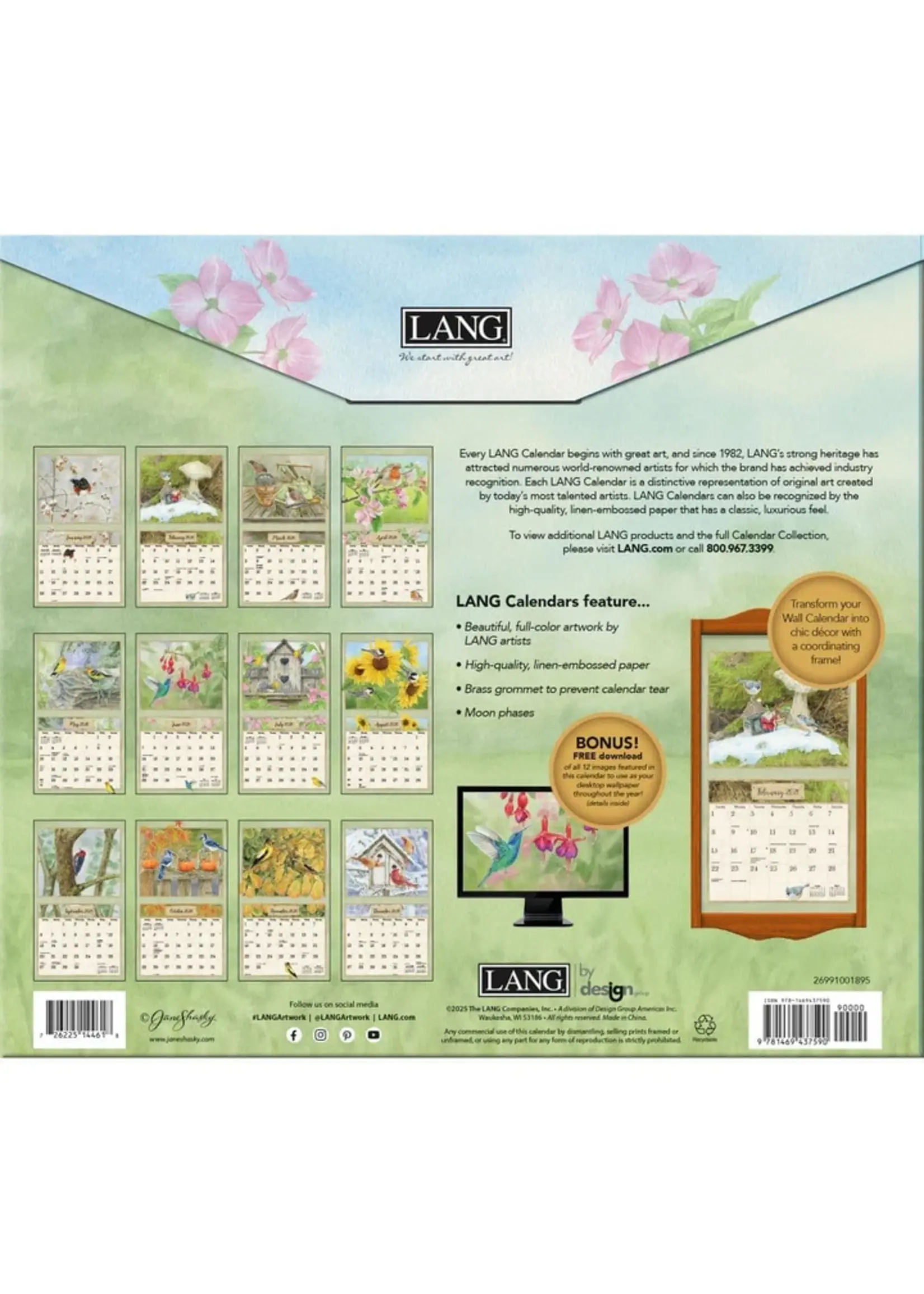 Lang Birds in the Garden Lang Calendar 2026