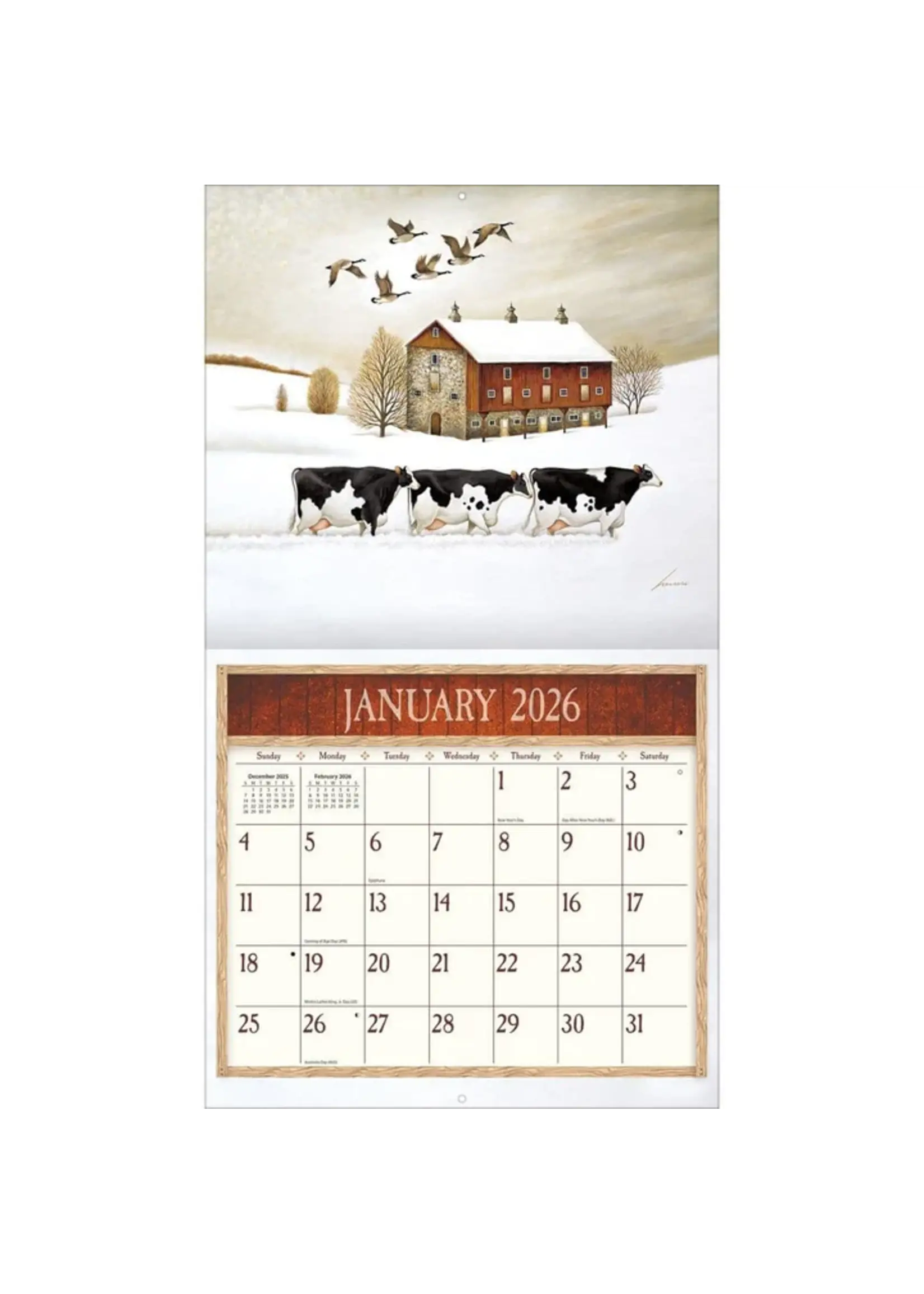 Lang Cows, Cows, Cows Lang Calendar 2026