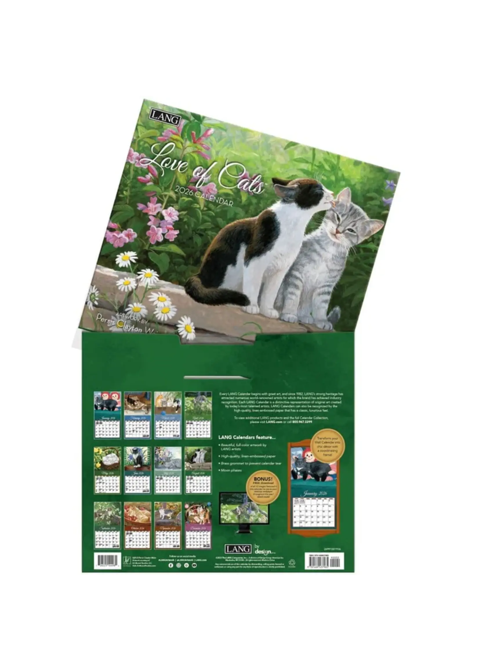 Lang Love of Cats Lang Calendar 2026