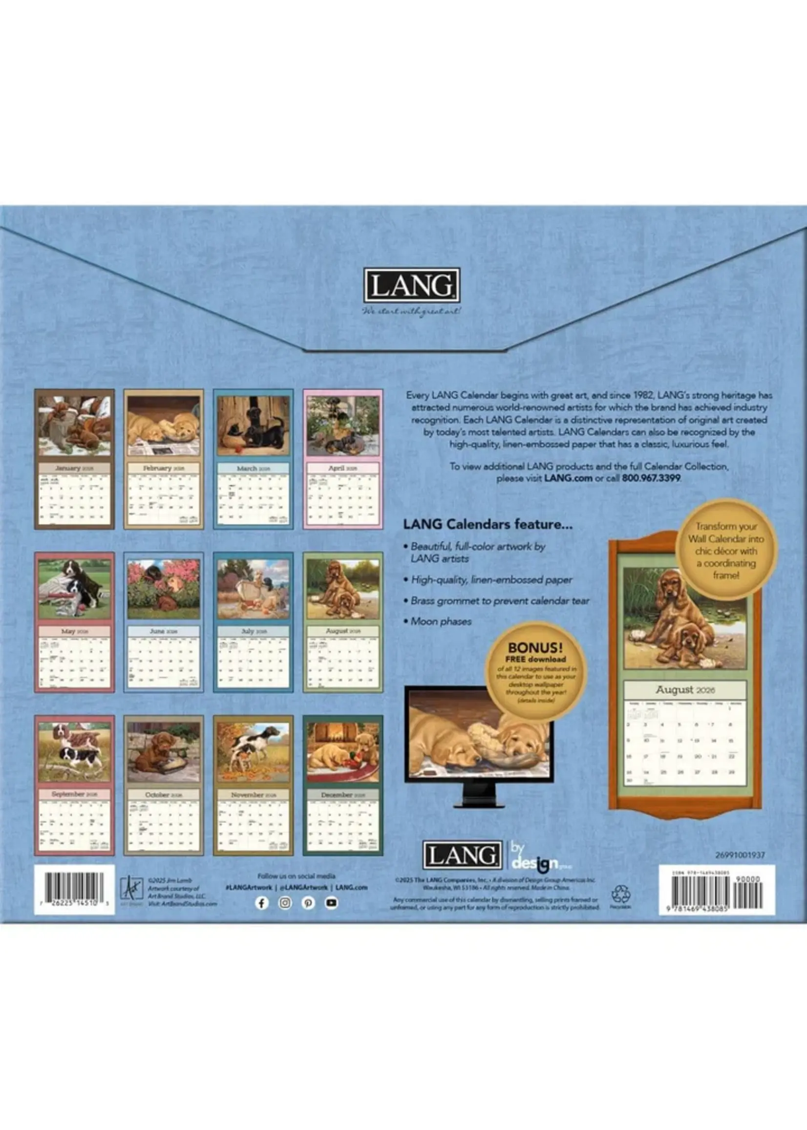Lang Puppy Lang Calendar 2026