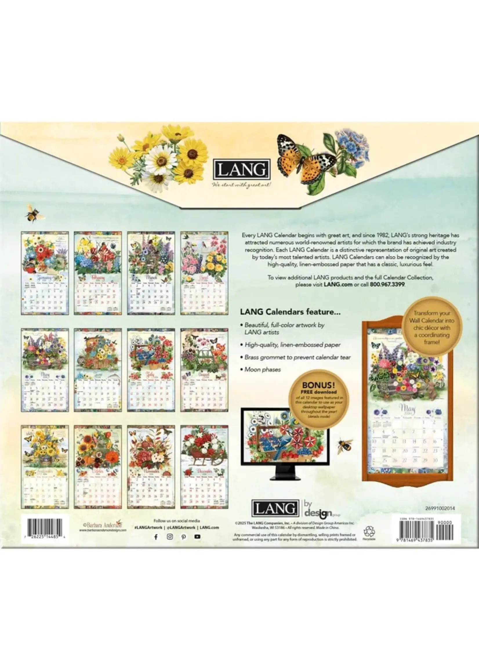 Garden Botanicals Lang Calendar 2026