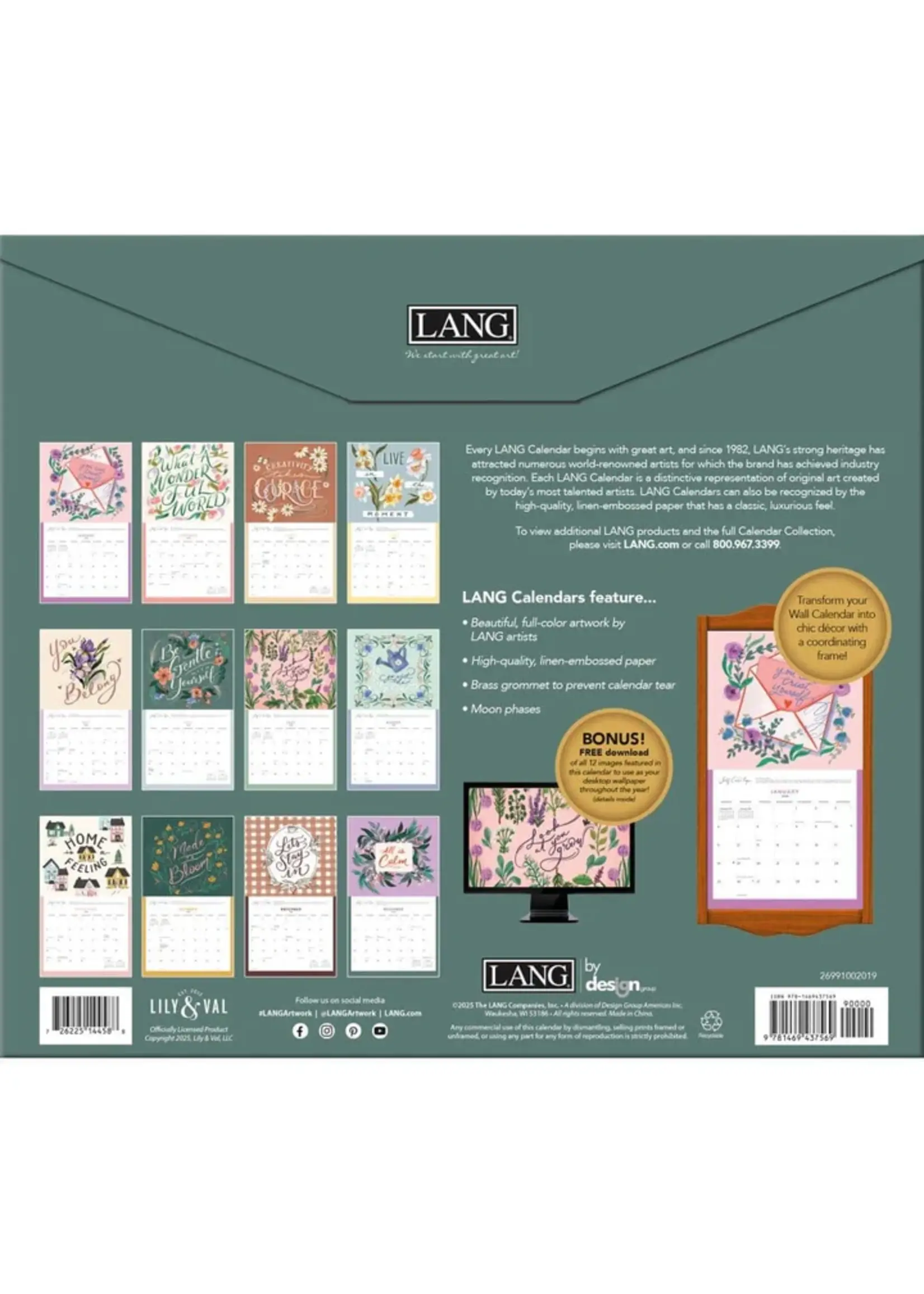 Lang Be gentle with yourself Lang Calendar 2026