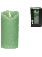 Stern Fabrik LED kaars timer op batterij groen 15 cm