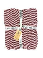 Take a plaid 31 gerecycled katoen rood 125 x 150 cm