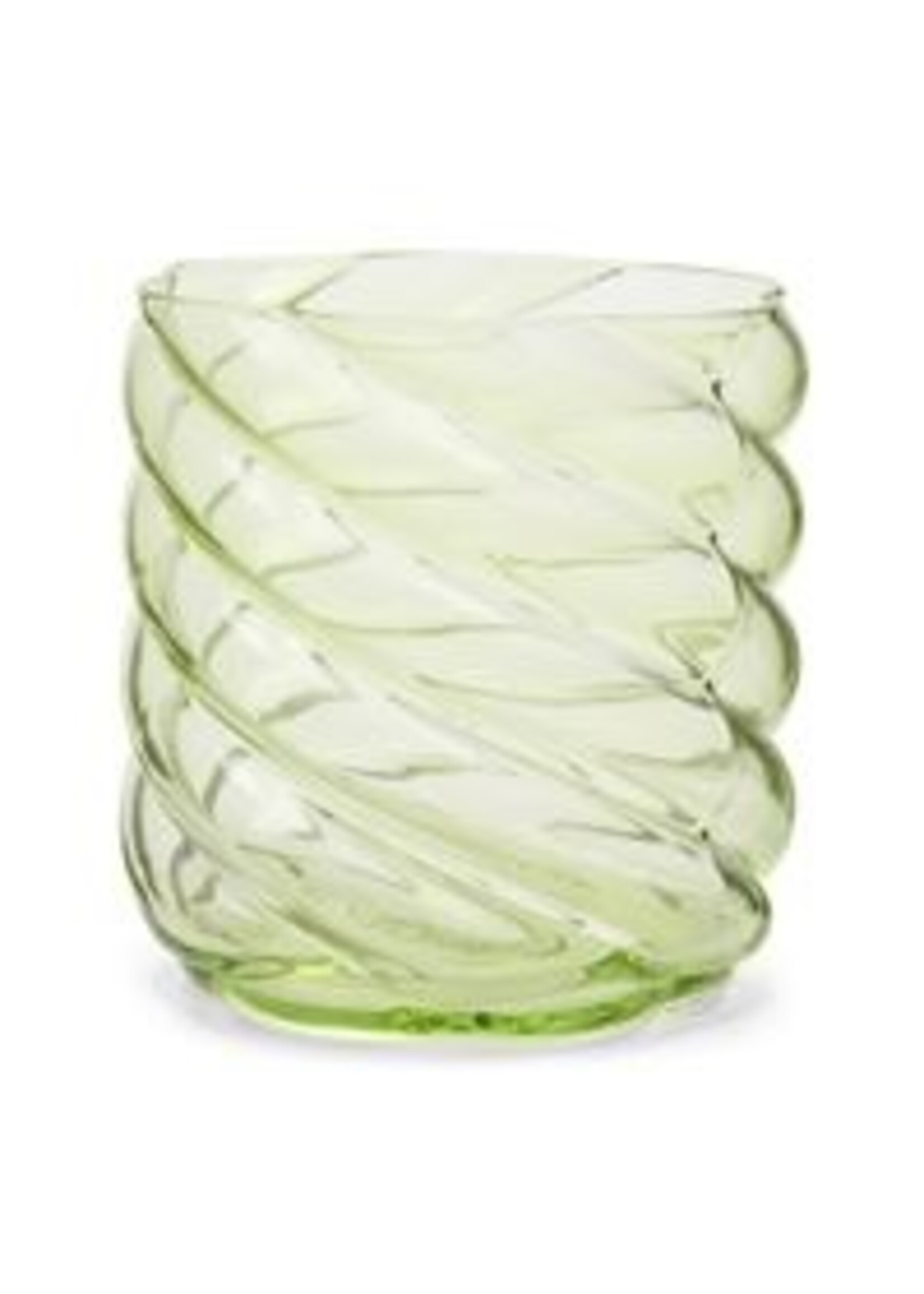 Swirl Votive light green