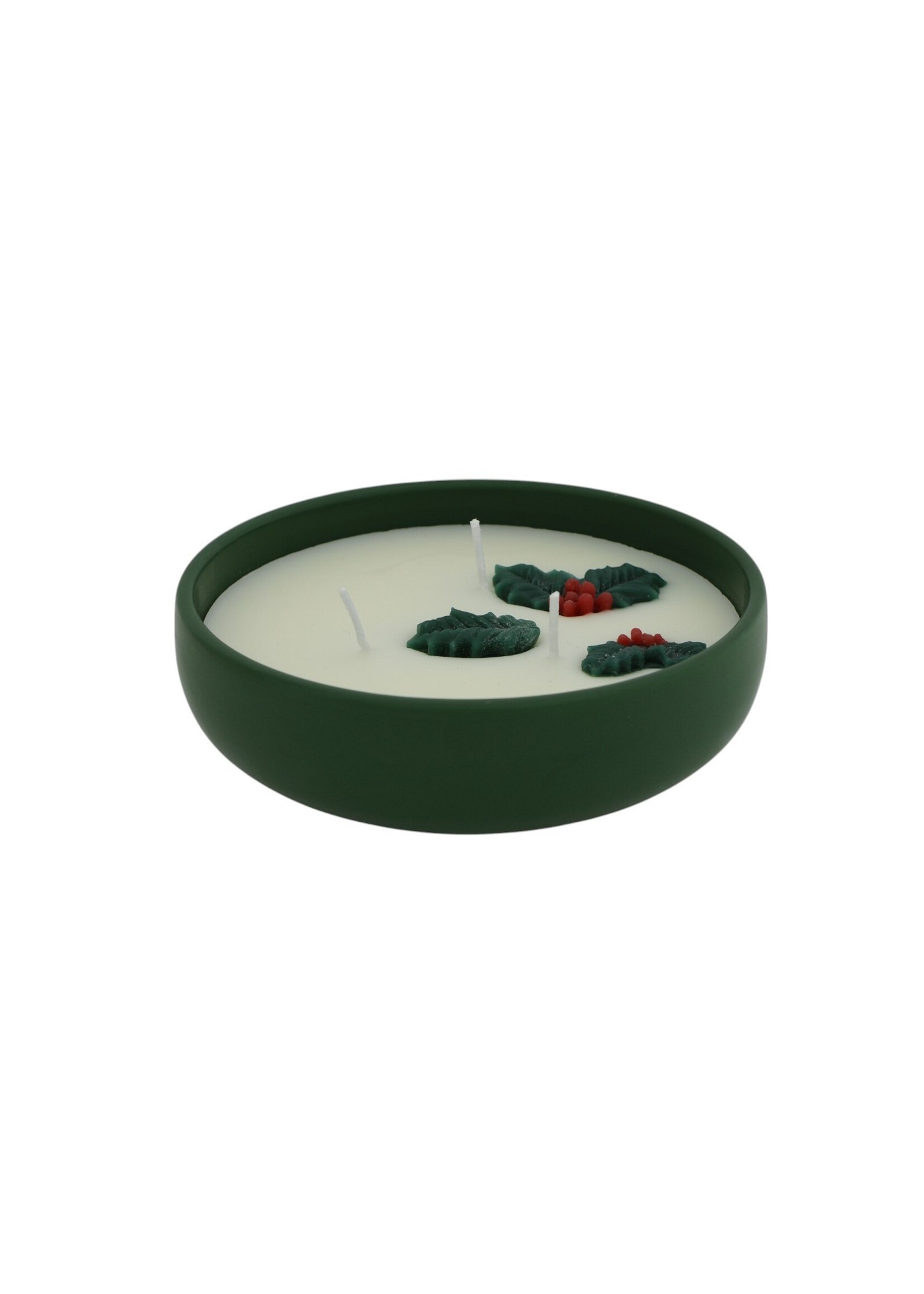Home Society Kaars Holly Bowl