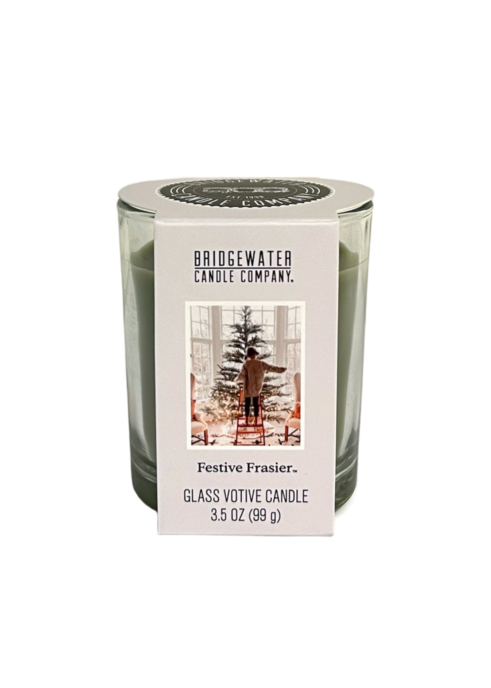 Home Society Glas Votive Kaars  Festive Frasier