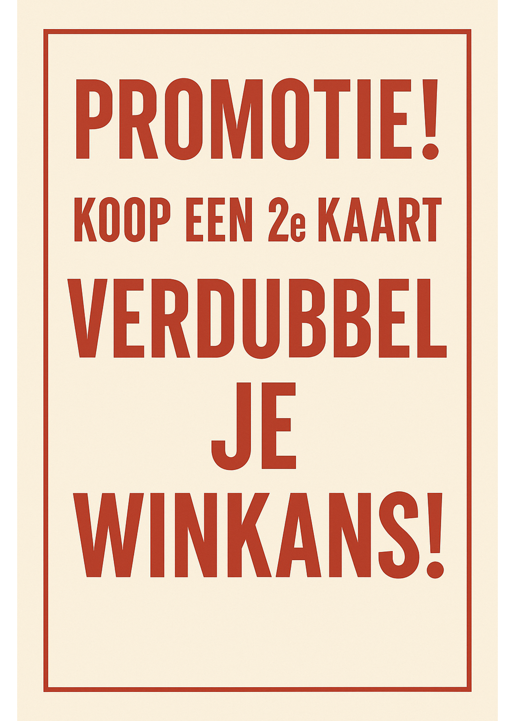 Extra Bingokaart  15 maart 2026