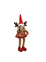 Randkruk hert van textiel bruin, rood