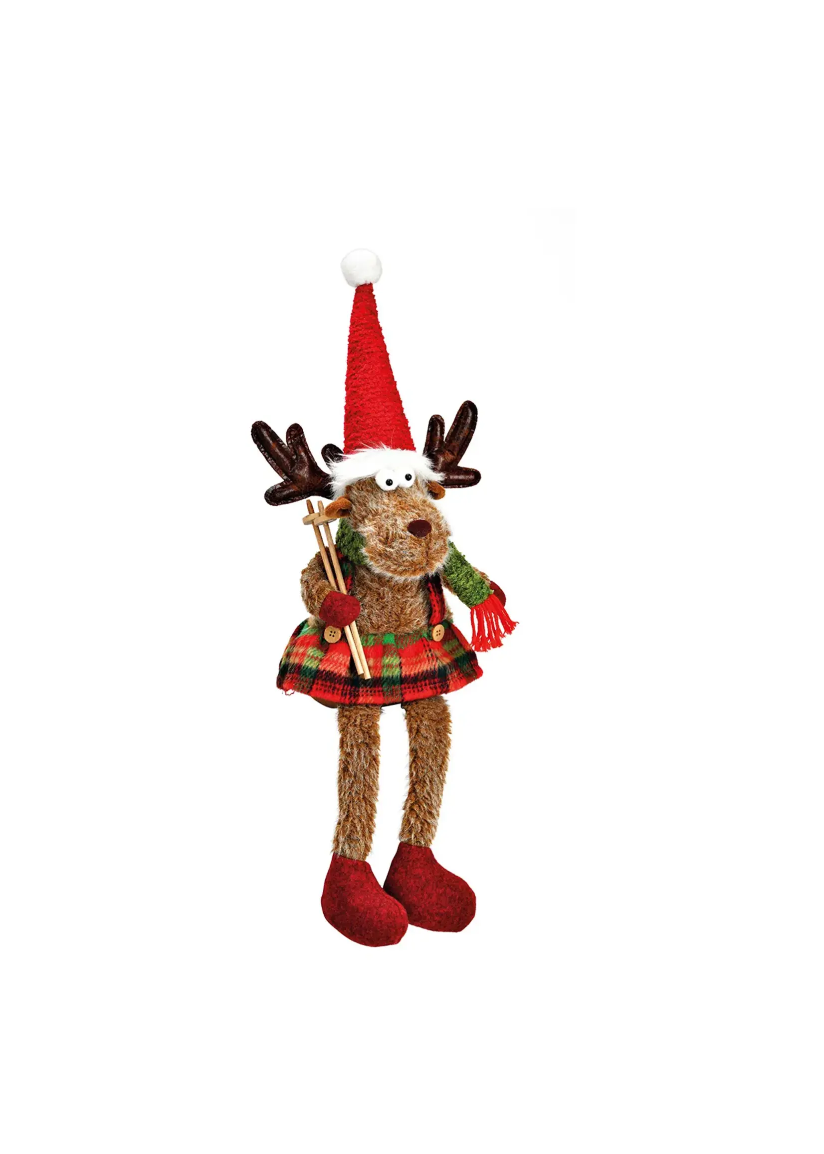 Randkruk hert van textiel bruin, rood