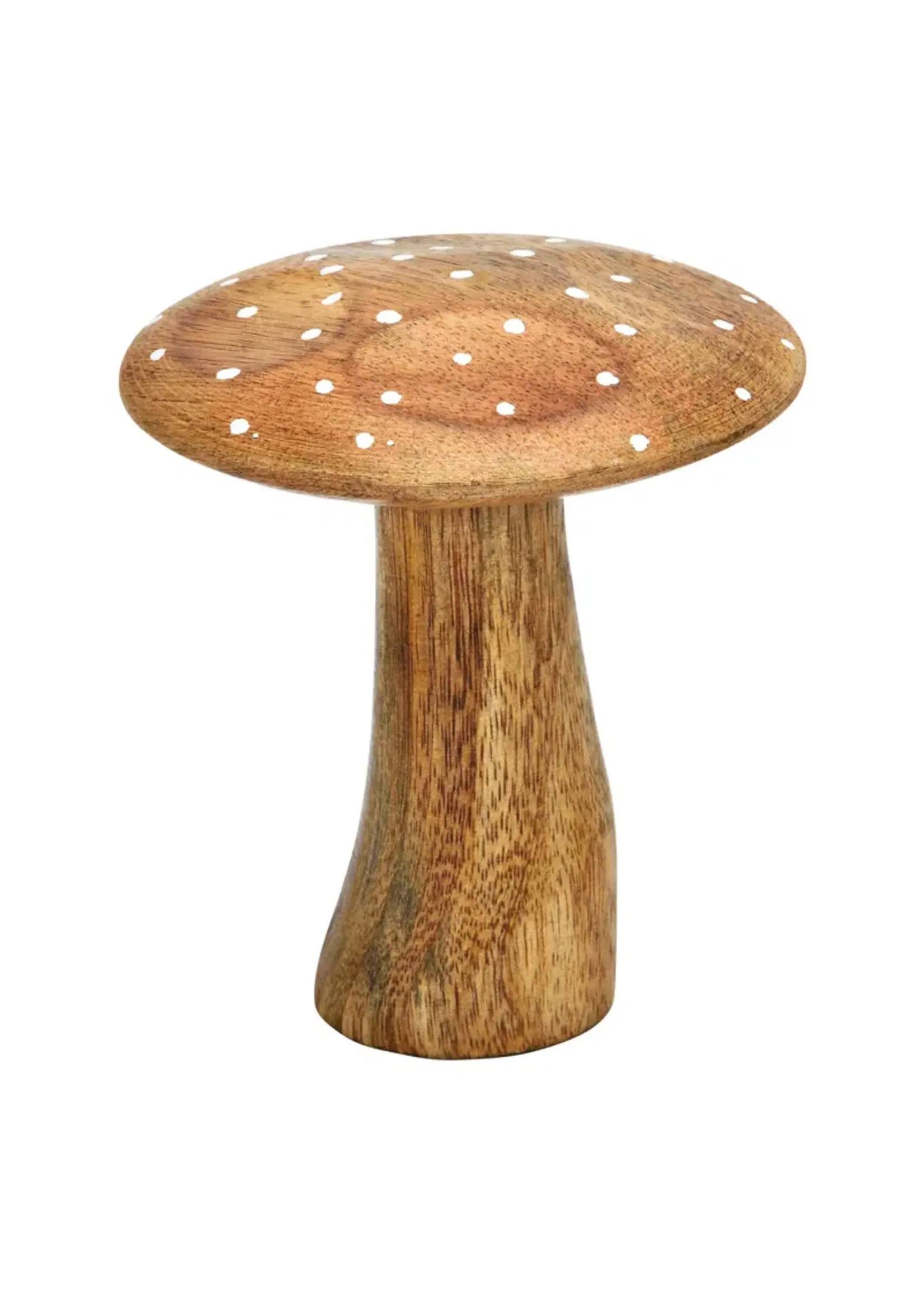 Paddenstoel van natuurlijk mangohout (B/H/D) 9x10x9cm