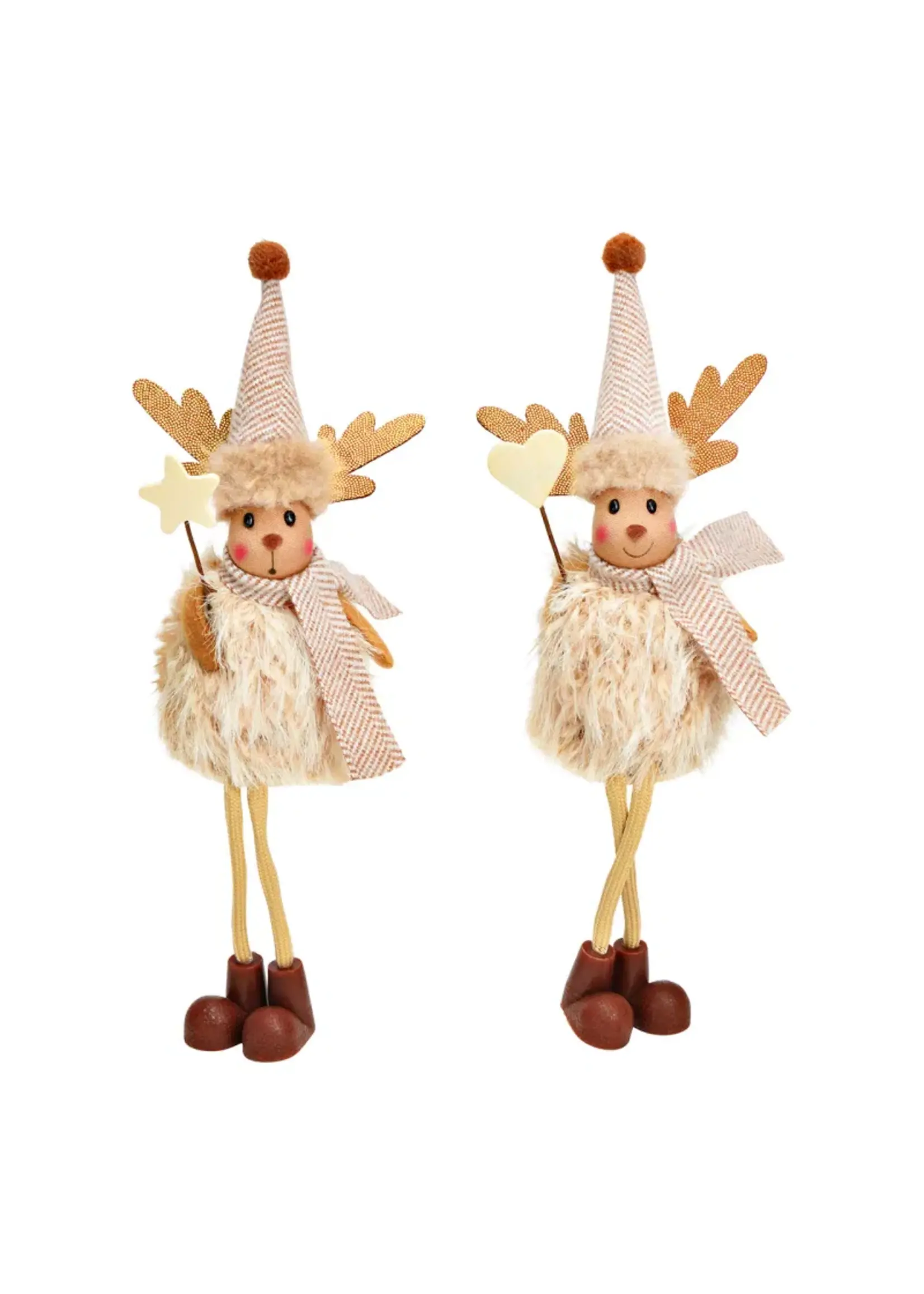 Randkruk eland van textiel/kunststof/hout, (B/H/D) 8x19x4cm