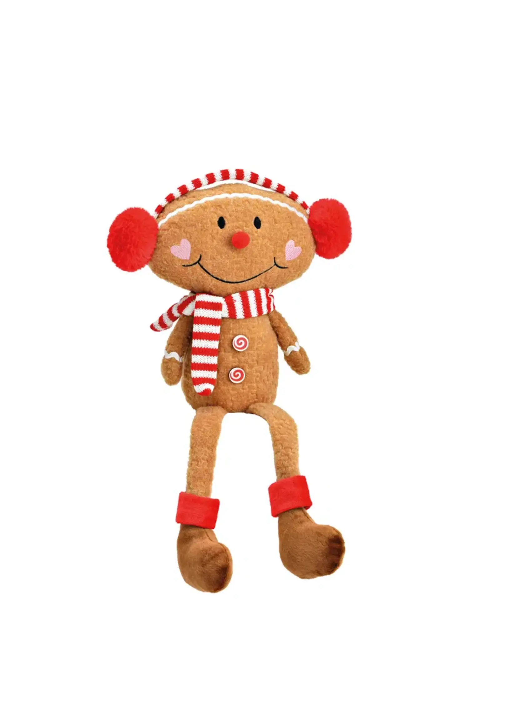 Randkruk peperkoekfiguur van bruin textiel (B/H/D) 18x55x10cm