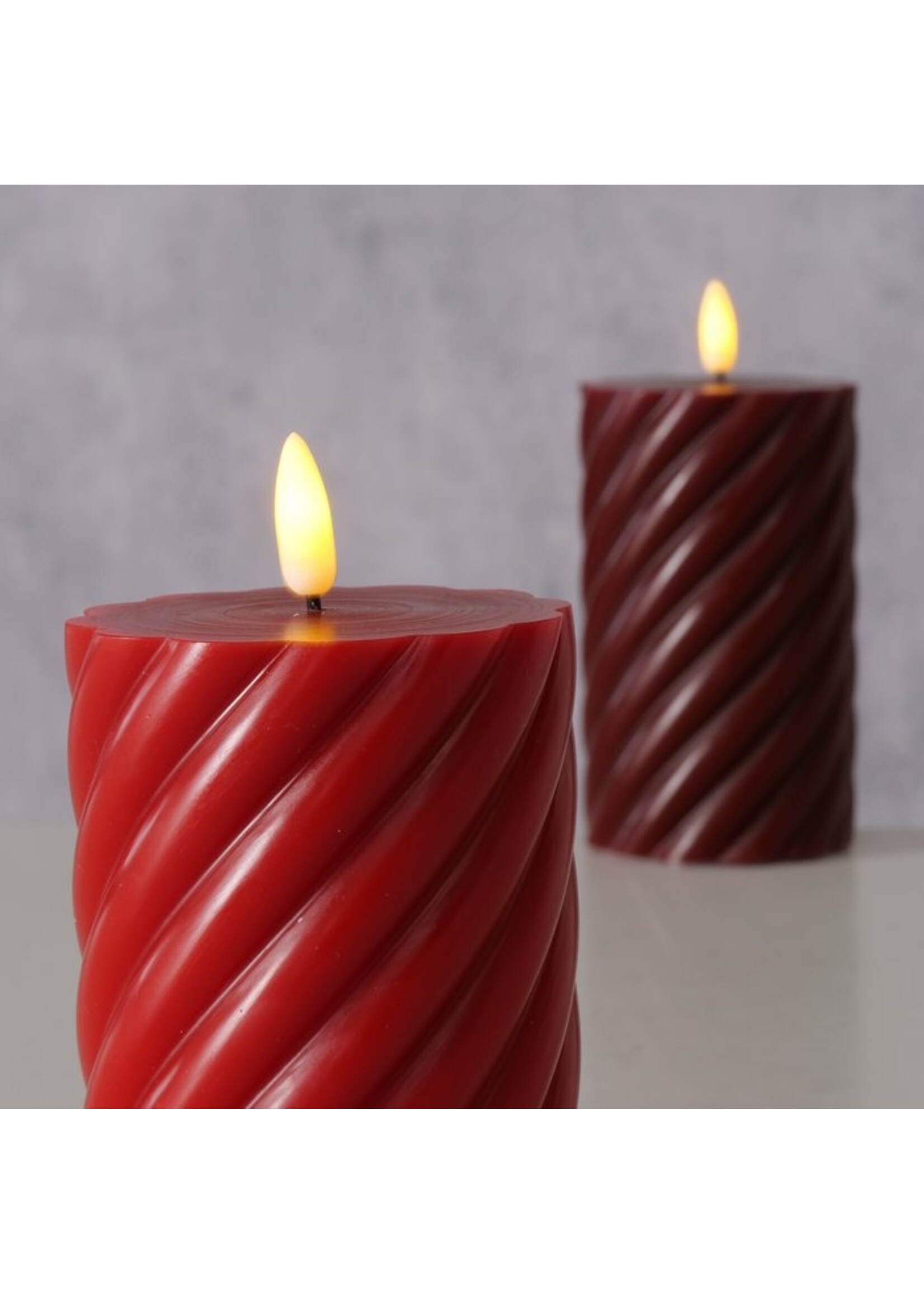 LED candle Wrap, 2 ass., Candle, H 12,50 cm, D 7,50 cm, Paraffin paraffin colour-mix