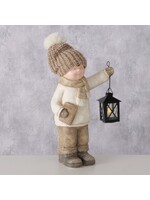 Figurine Charlie, With tealight holder, Boy, H 38,30