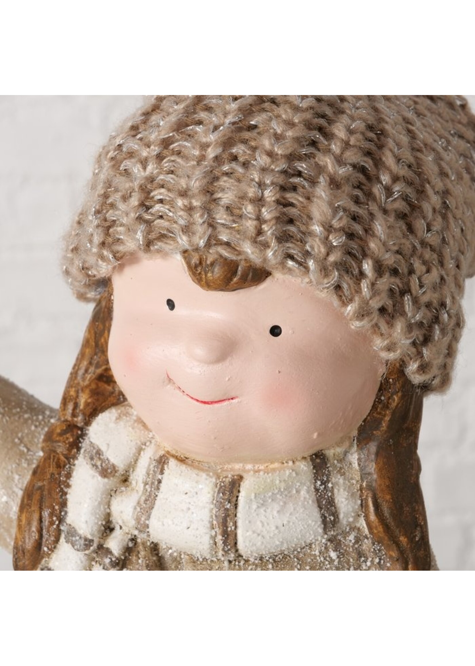 Figurine Charlie, With tealight holder, Girl, H 38,00 cm,