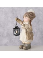 Figurine Charlie, With tealight holder, Girl, H 38,00 cm,