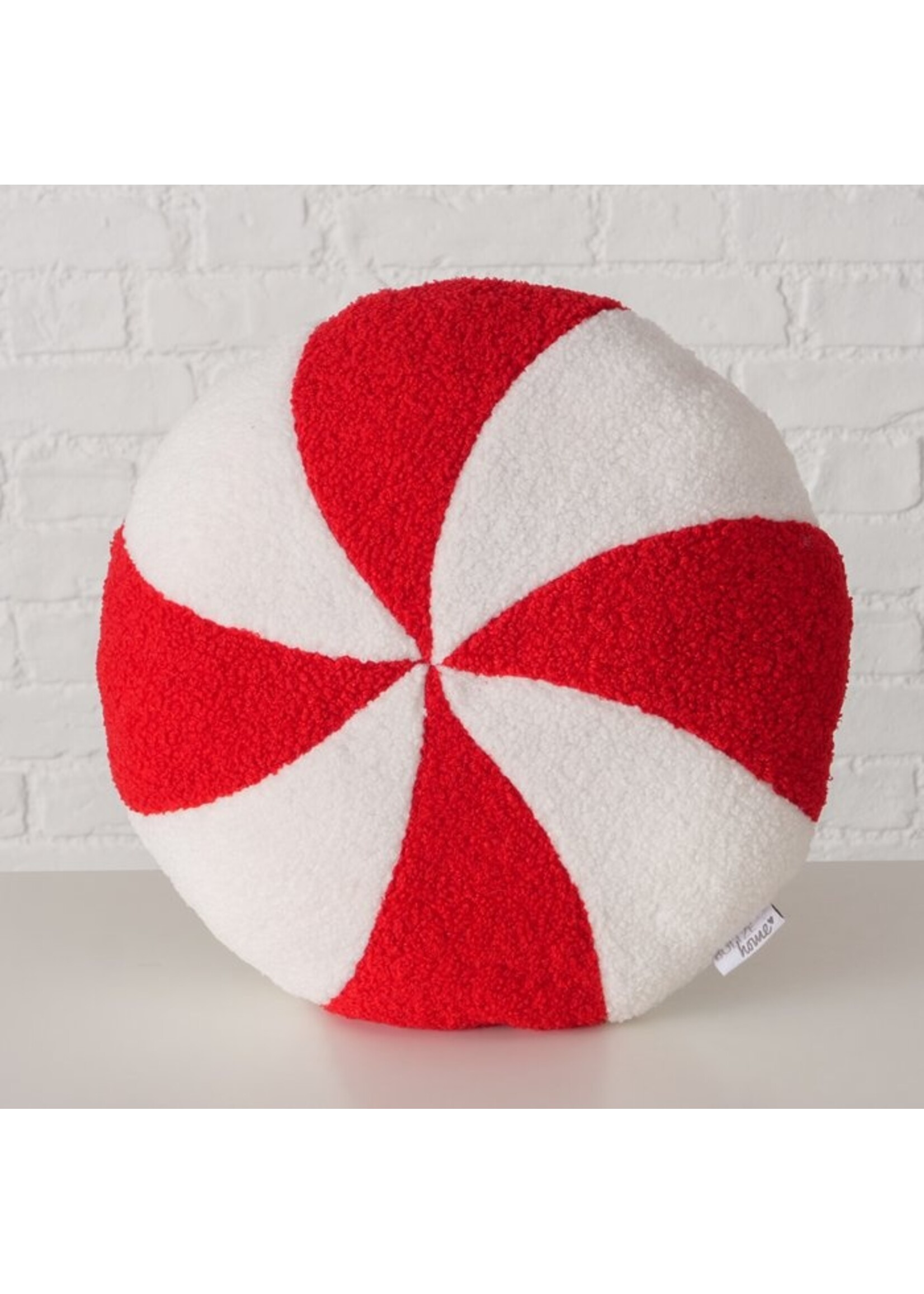 Pillow Bonby,  Round,Red, White
