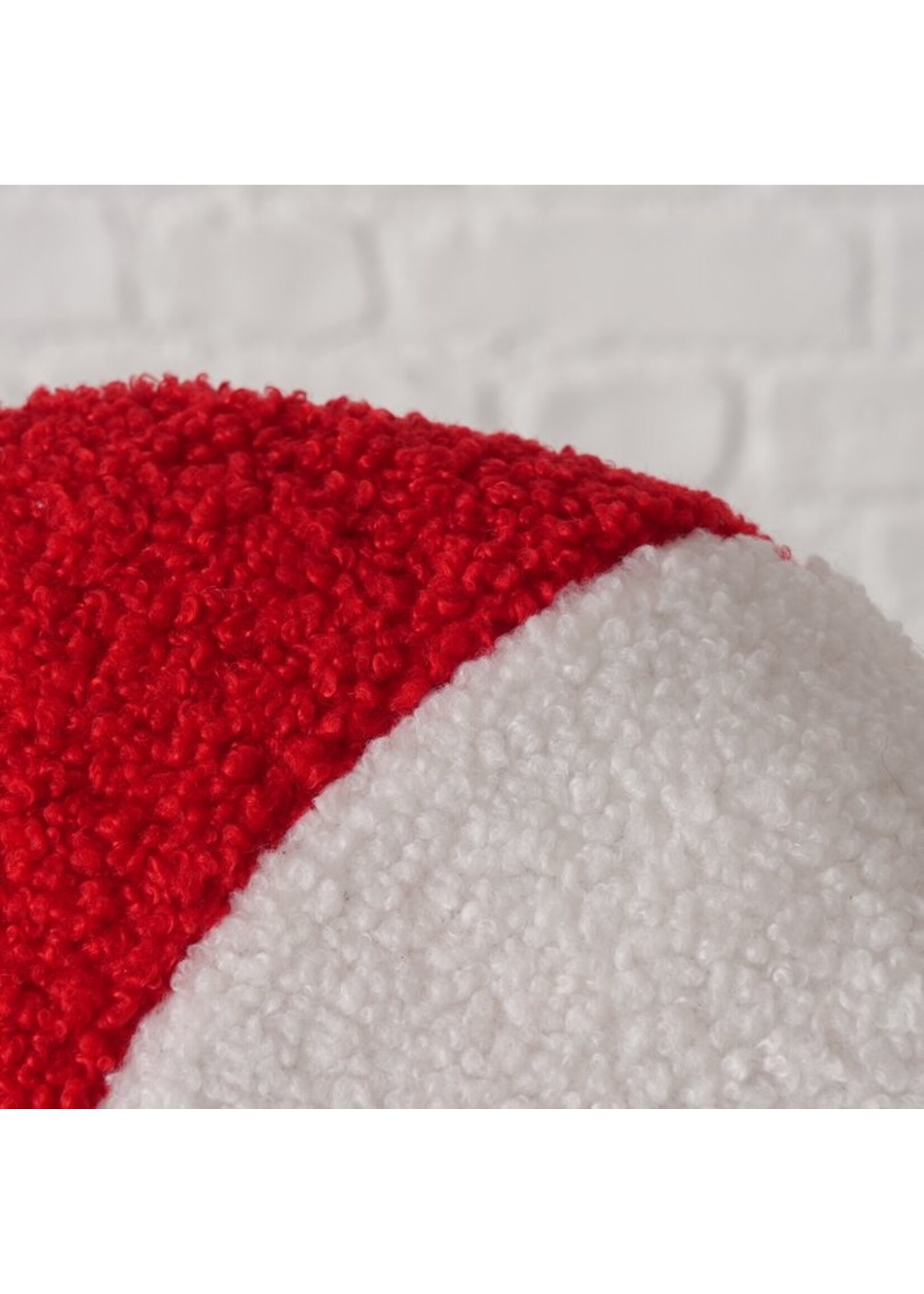 Pillow Bonby,  Round,Red, White