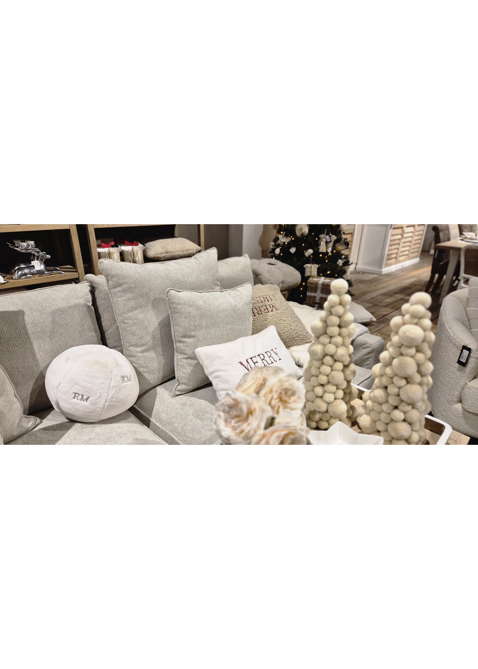 Riviera Maison RM Ball Faux Fur Box Pillow30x30