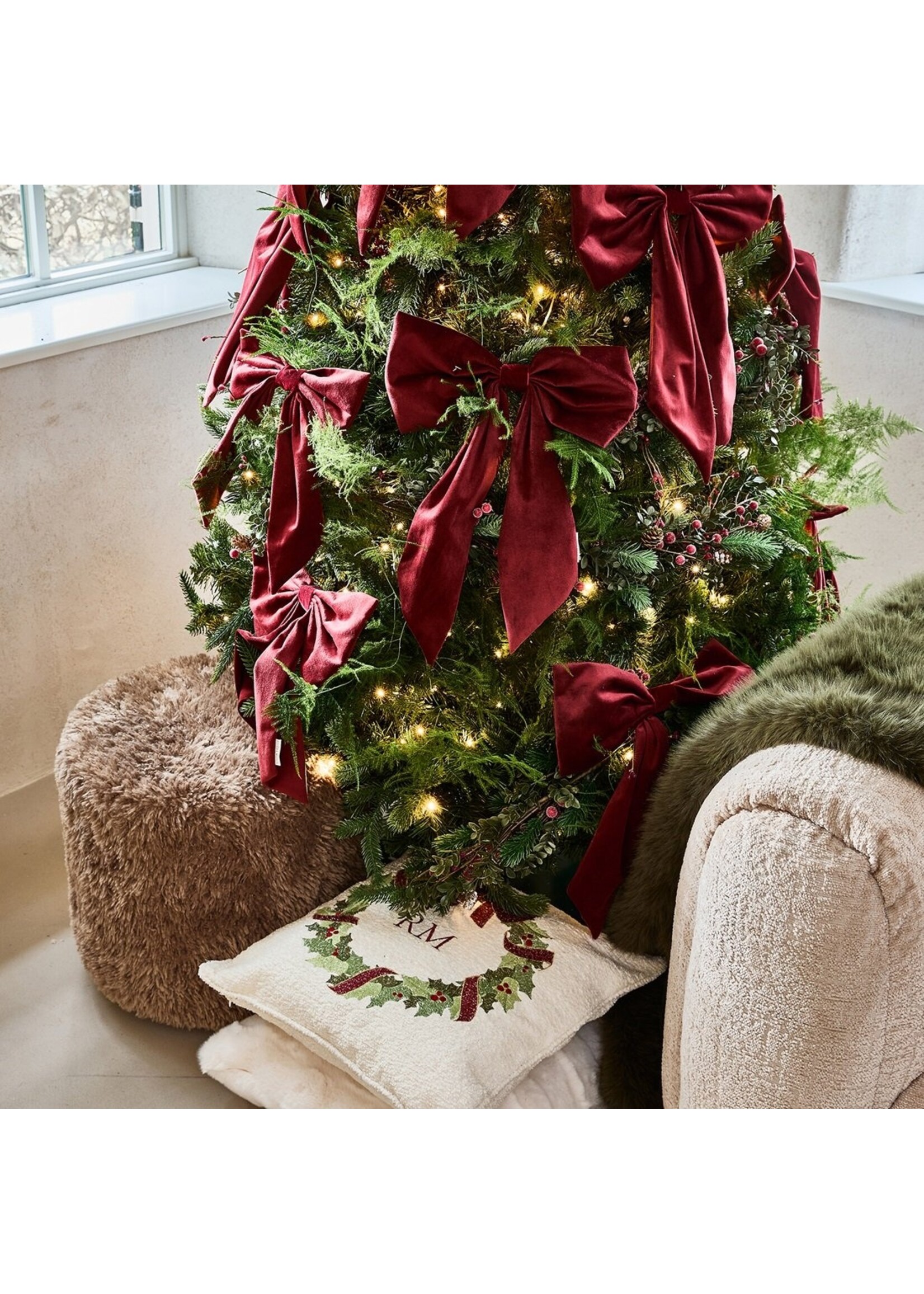 Velvet BowChristmasTreeDecoration S